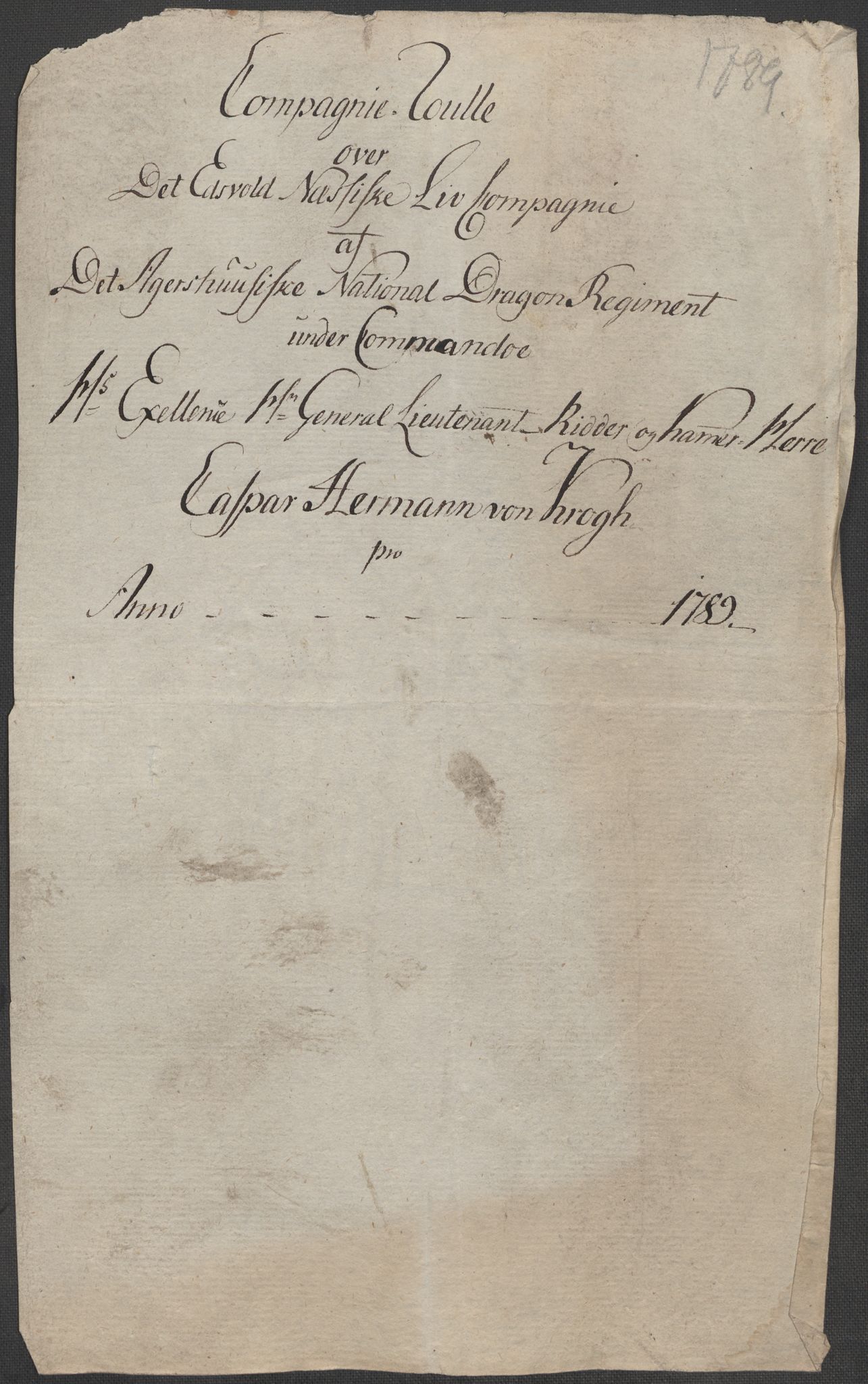 Generalitets- og kommissariatskollegiet, Det kongelige norske kommissariatskollegium, RA/EA-5420/E/Eh/L0001b: Diverse, 1659-1807, p. 206