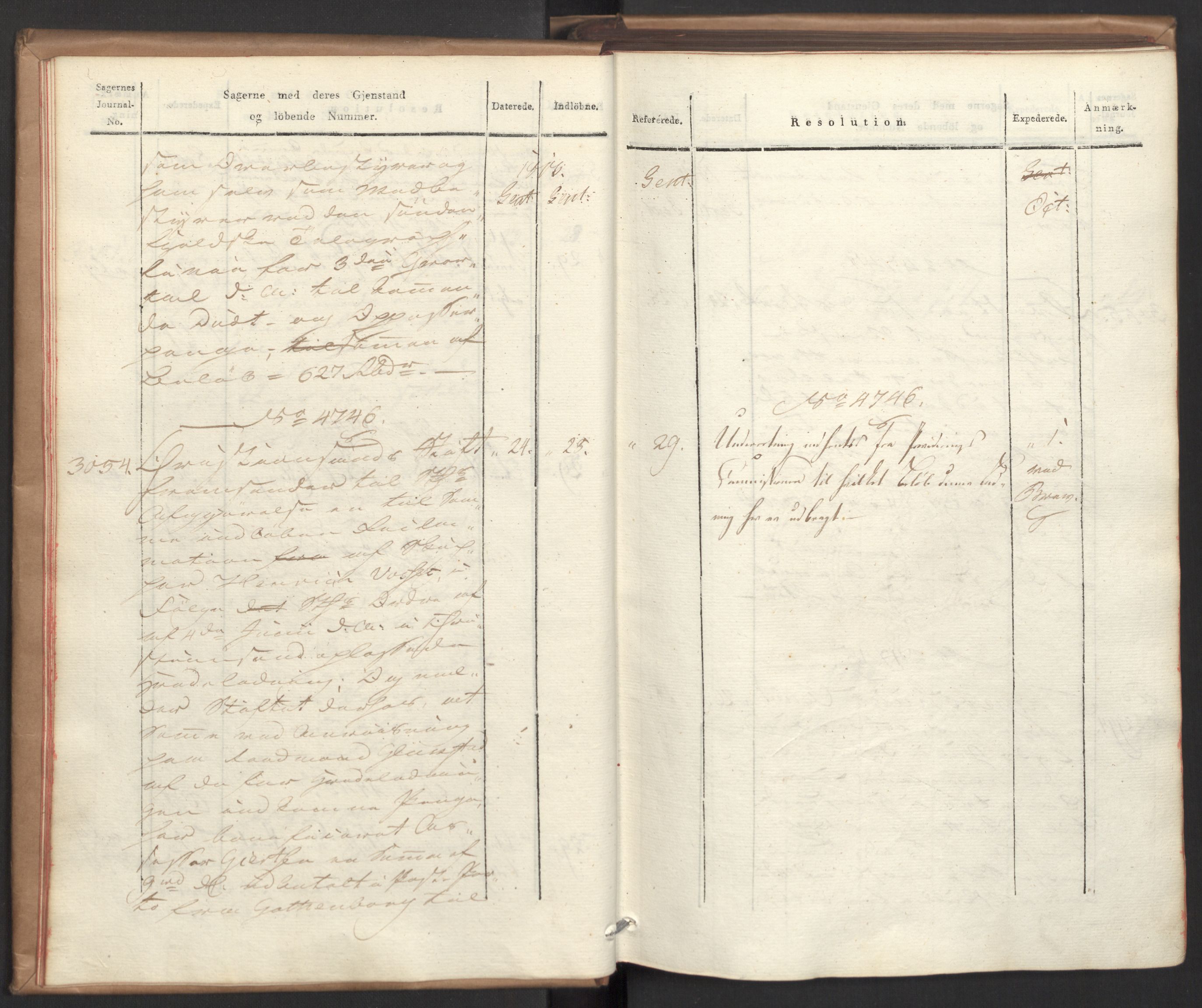 Stattholderembetet 1810-1814, 2. kontor (Kontor B), AV/RA-EA-5432/Ab/L0008: Referatprotokoll,  j.nr. 3043-3538,  l.nr. 4732-5314, 1813, p. 10