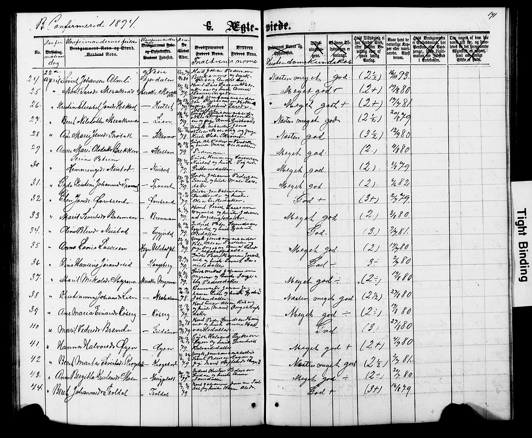 Ministerialprotokoller, klokkerbøker og fødselsregistre - Nord-Trøndelag, SAT/A-1458/706/L0049: Parish register (copy) no. 706C01, 1864-1895, p. 191