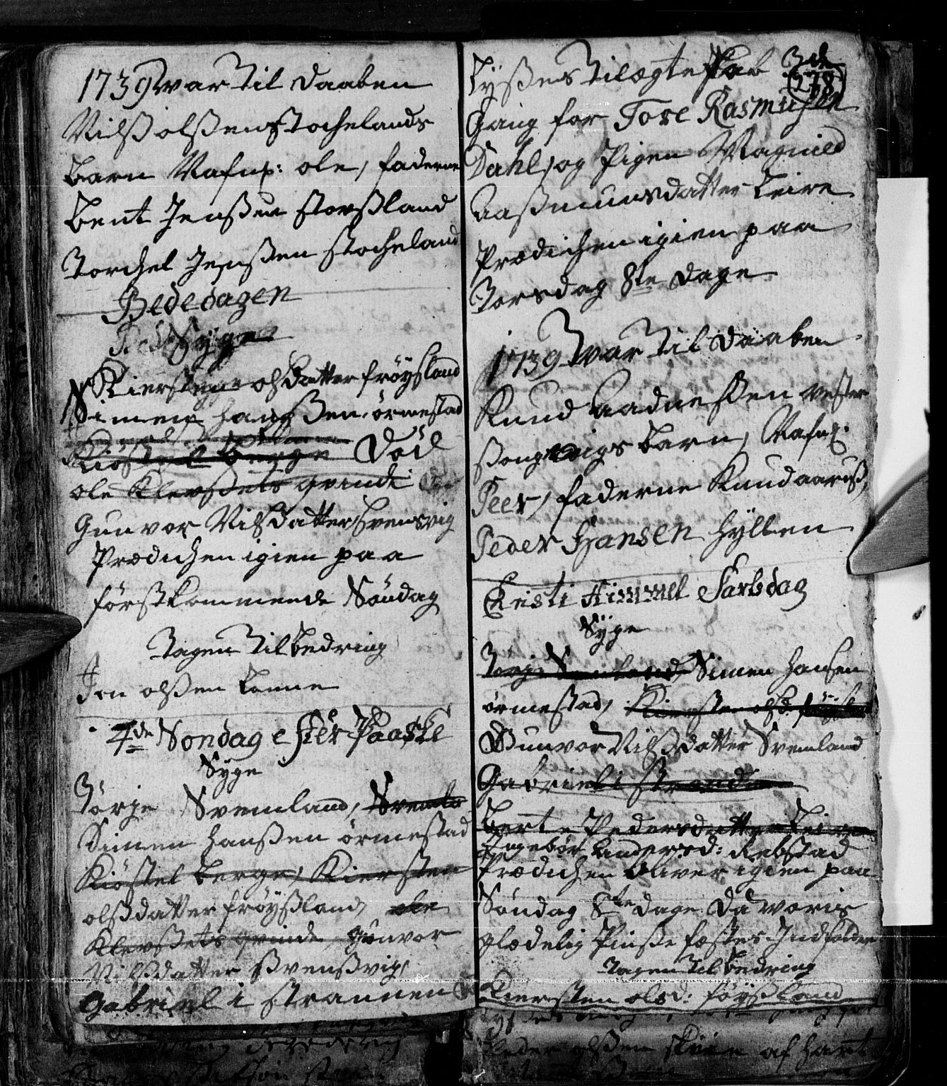 Søgne sokneprestkontor, AV/SAK-1111-0037/F/Fa/Fab/L0001: Parish register (official) no. A 1, 1716-1740, p. 278