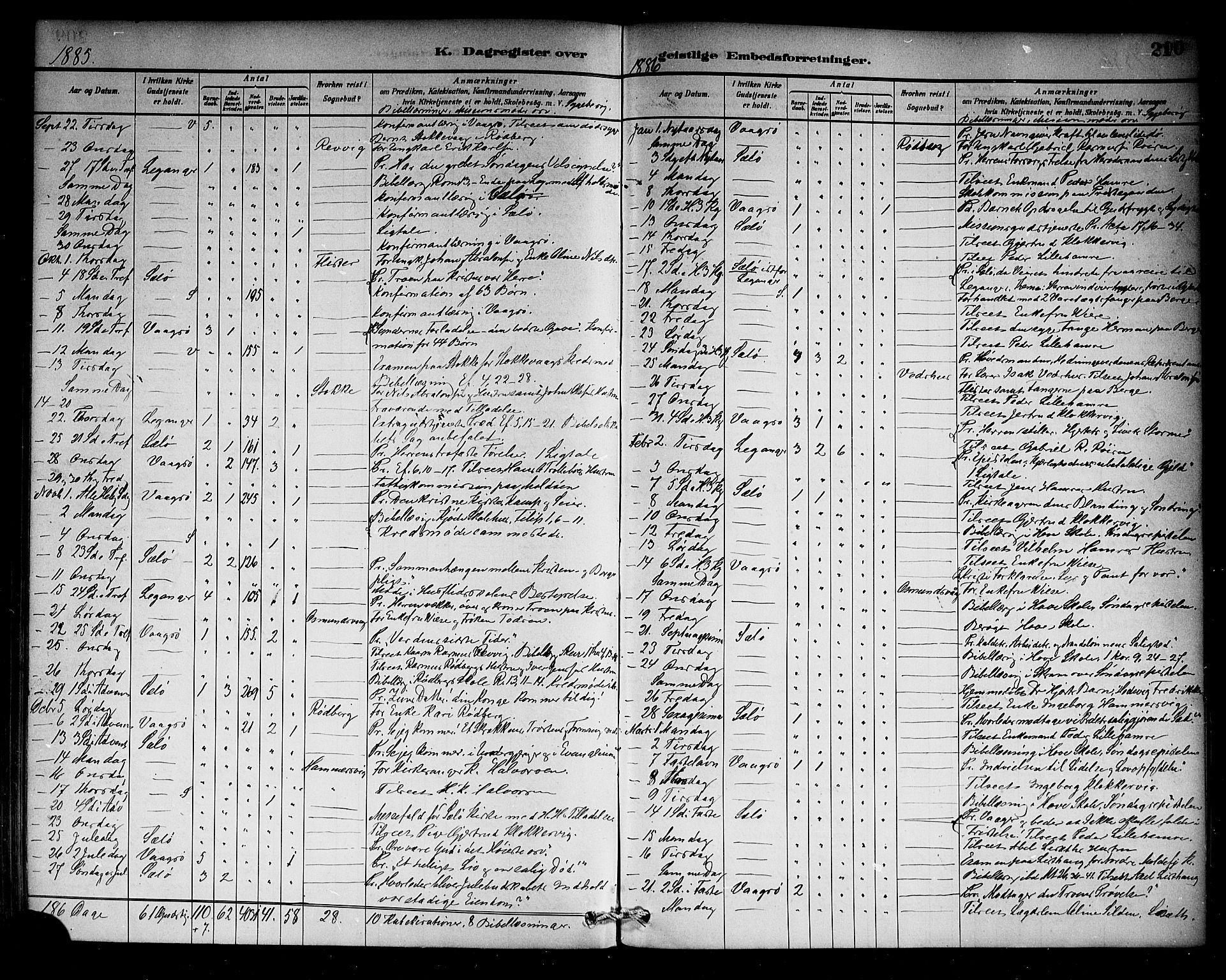 Selje sokneprestembete, SAB/A-99938/H/Ha/Haa/Haab: Parish register (official) no. B 1, 1881-1890, p. 210