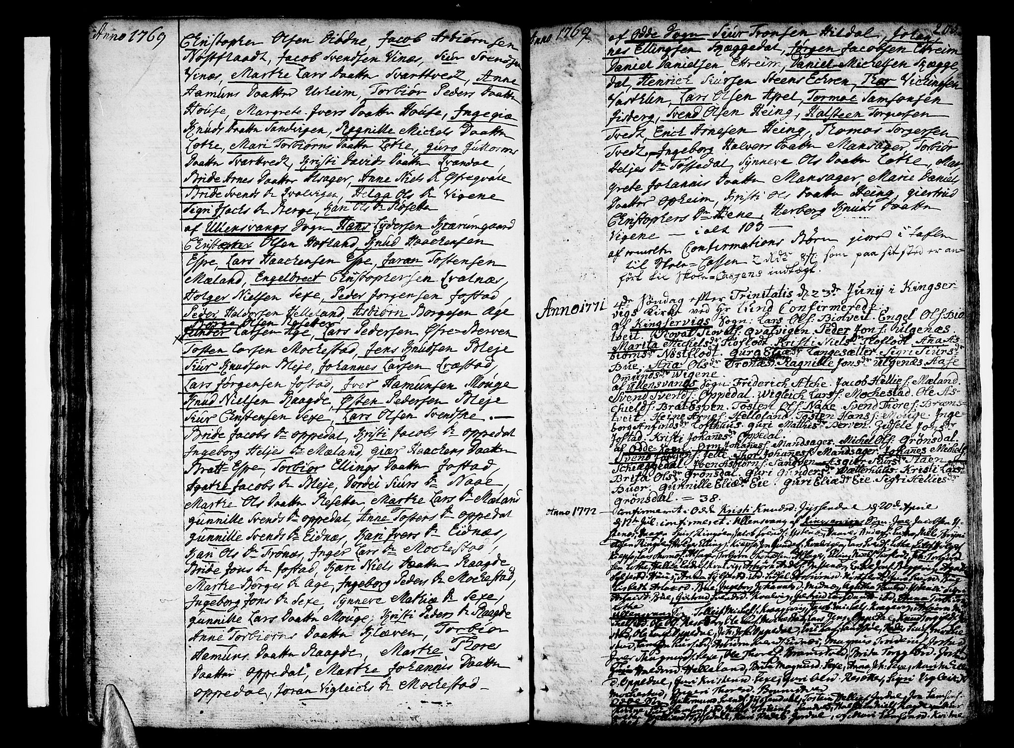 Ullensvang sokneprestembete, AV/SAB-A-78701/H/Haa: Parish register (official) no. A 6 /1, 1758-1788, p. 205