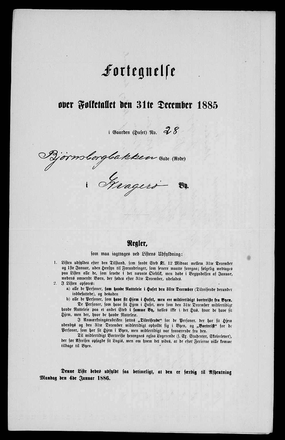 SAKO, 1885 census for 0801 Kragerø, 1885, p. 940