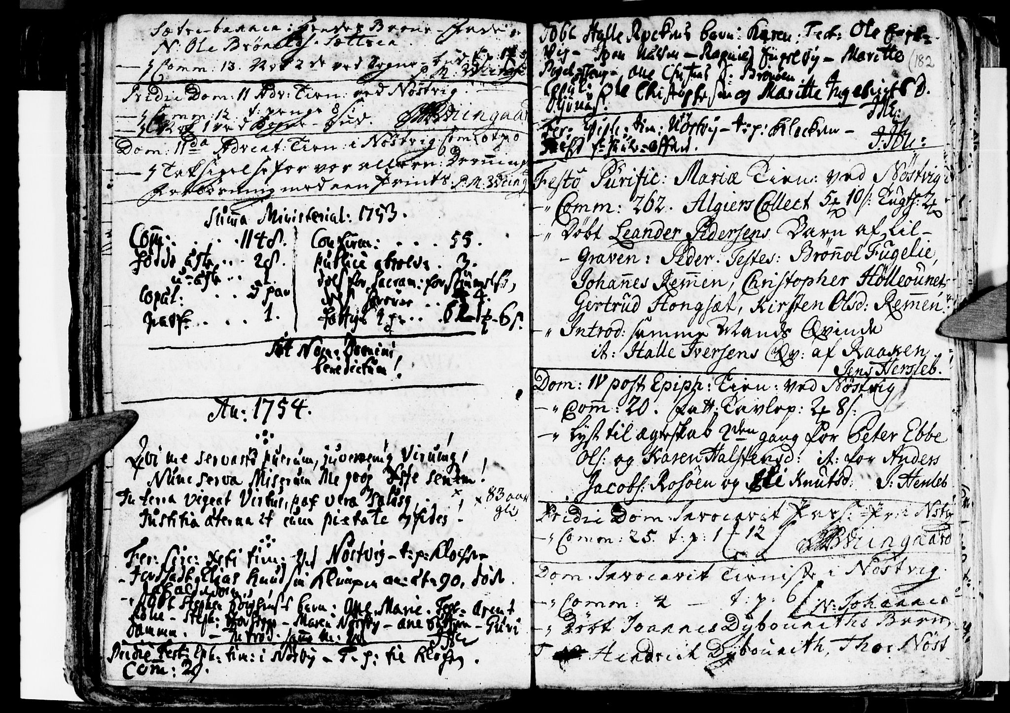 Ministerialprotokoller, klokkerbøker og fødselsregistre - Nordland, SAT/A-1459/814/L0221: Parish register (official) no. 814A02, 1718-1762, p. 182