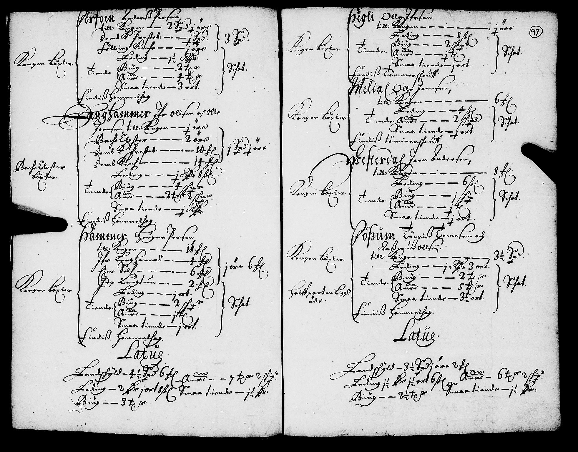 Rentekammeret inntil 1814, Realistisk ordnet avdeling, AV/RA-EA-4070/N/Nb/Nba/L0055: Inderøy len, 1668, p. 96b-97a