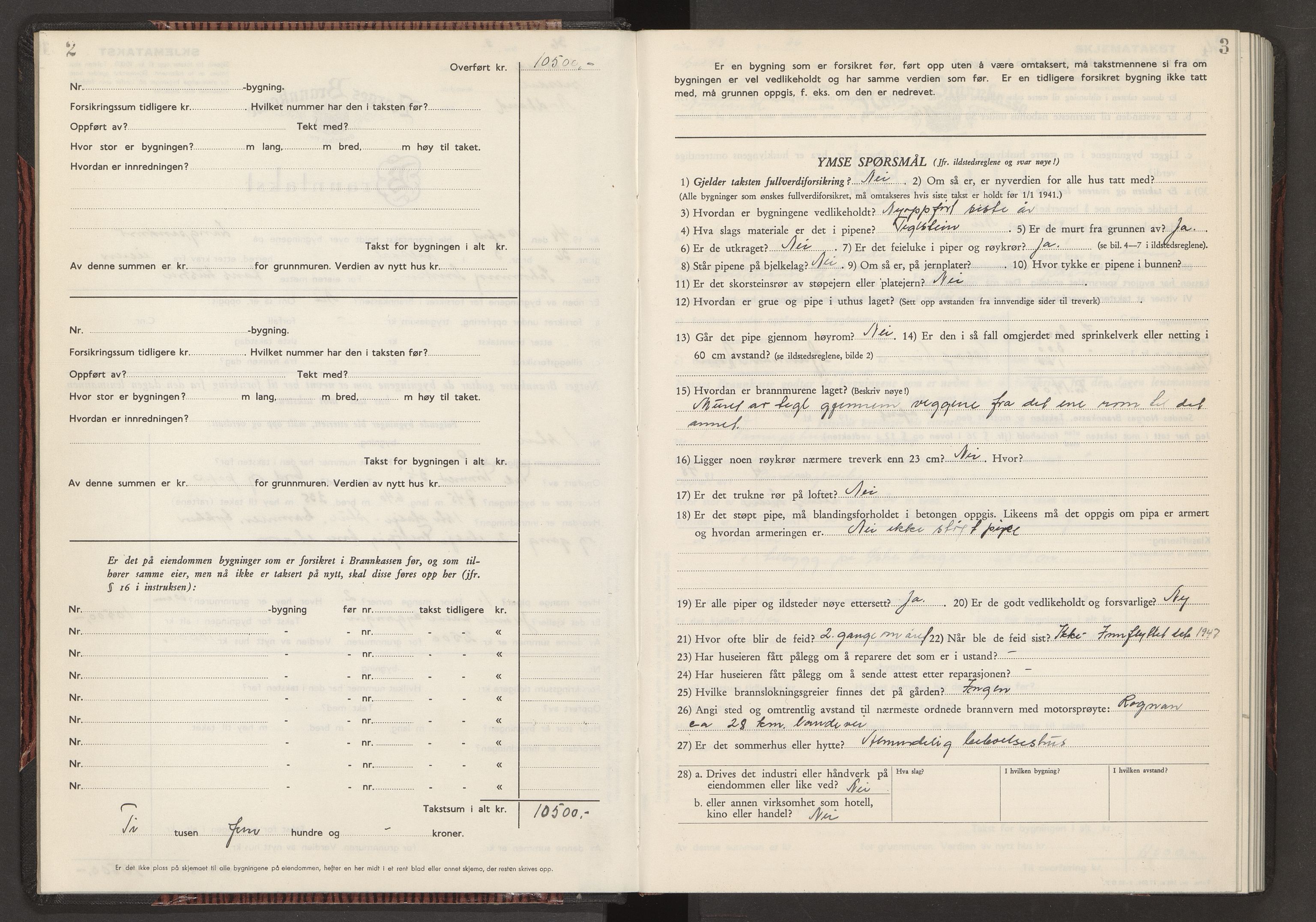 Norges Brannkasse Saltdalen, AV/SAT-A-5579/Fb/L0008: Branntakstprotokoll, 1948-1955