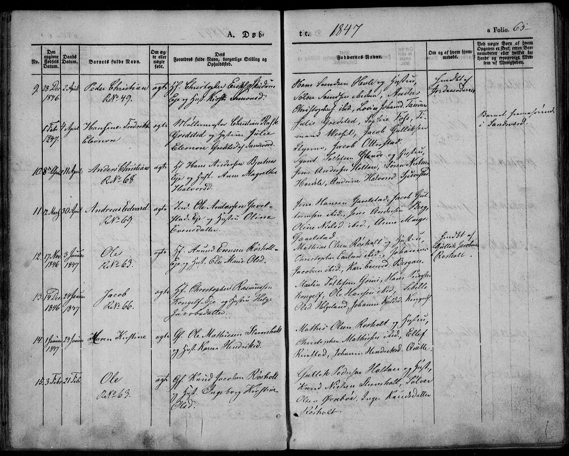 Lardal kirkebøker, SAKO/A-350/F/Fa/L0006: Parish register (official) no. I 6, 1835-1860, p. 65