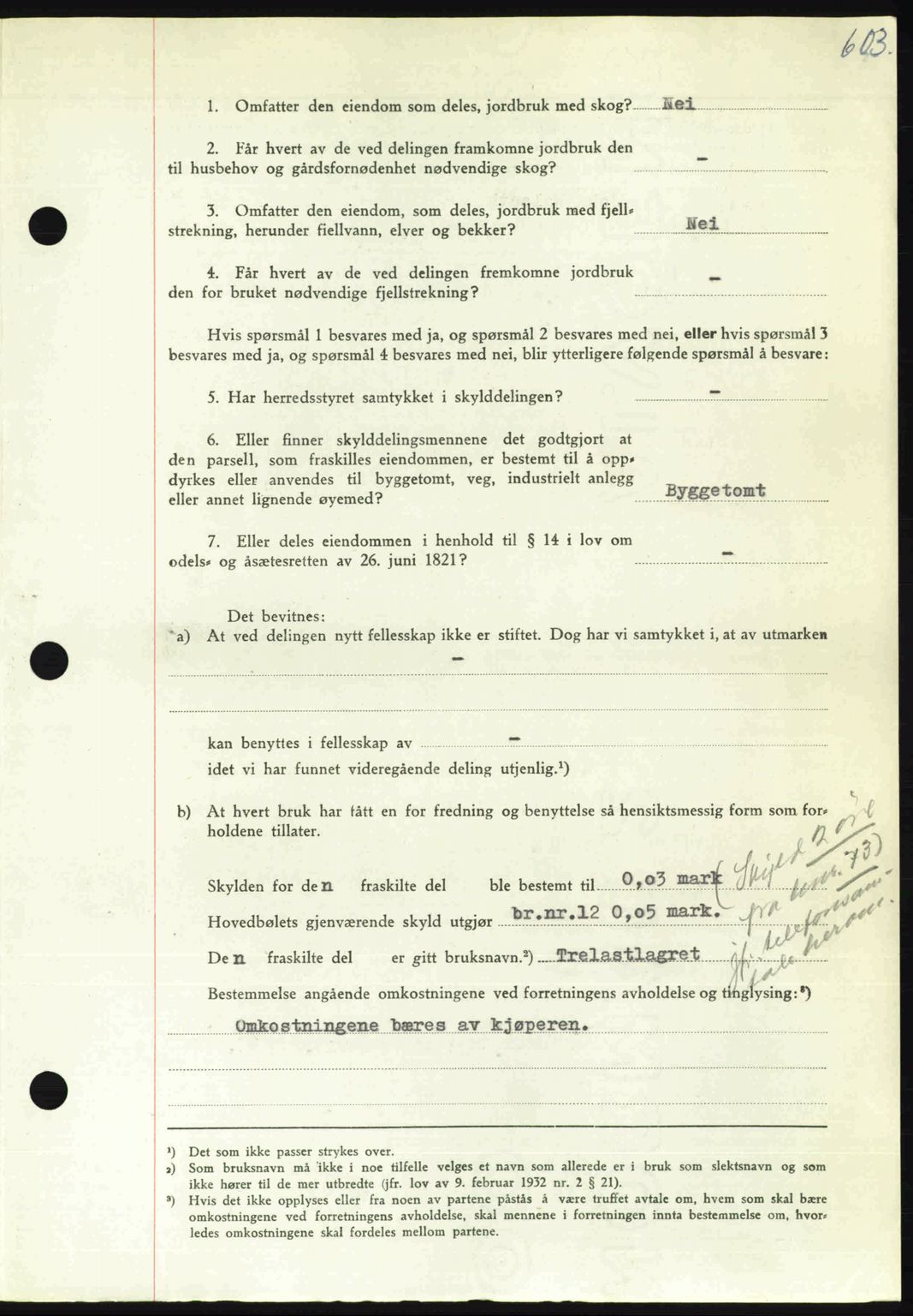 Nordmøre sorenskriveri, AV/SAT-A-4132/1/2/2Ca: Mortgage book no. A105, 1947-1947, Diary no: : 1729/1947