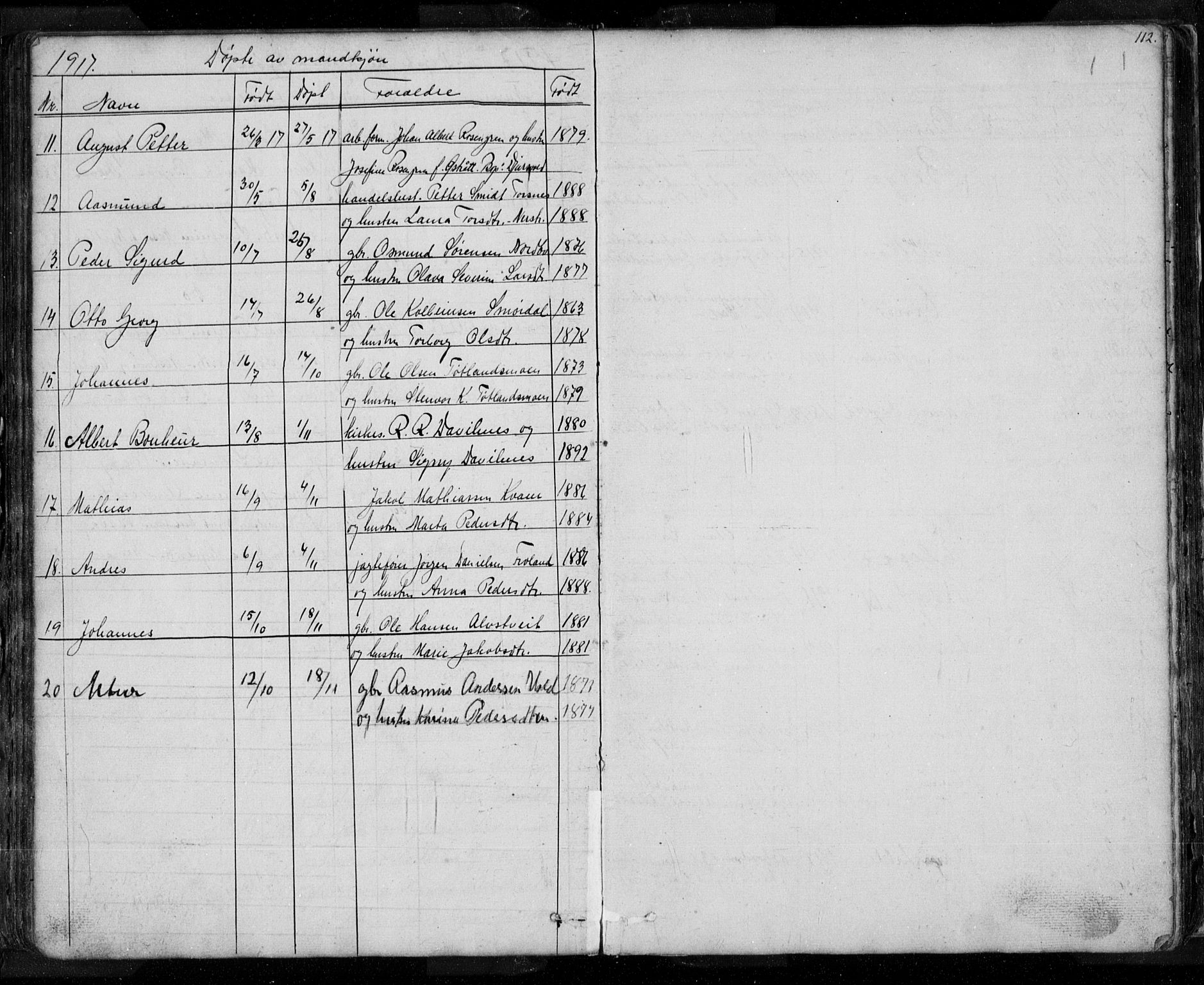 Nedstrand sokneprestkontor, SAST/A-101841/01/V: Parish register (copy) no. B 3, 1848-1933, p. 112