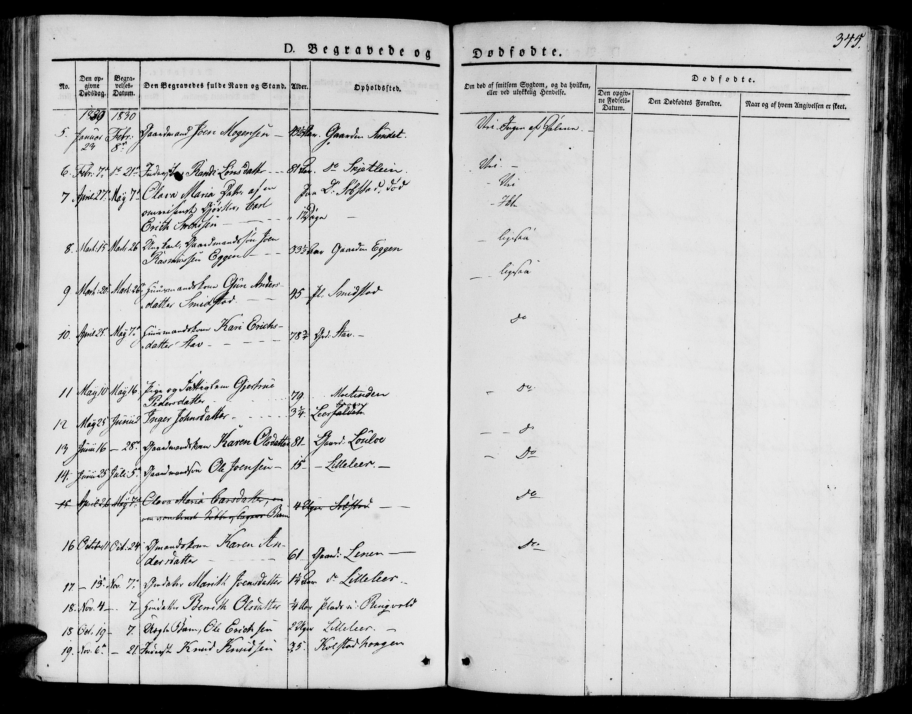 Ministerialprotokoller, klokkerbøker og fødselsregistre - Sør-Trøndelag, SAT/A-1456/691/L1071: Parish register (official) no. 691A05 /2, 1826-1841, p. 345
