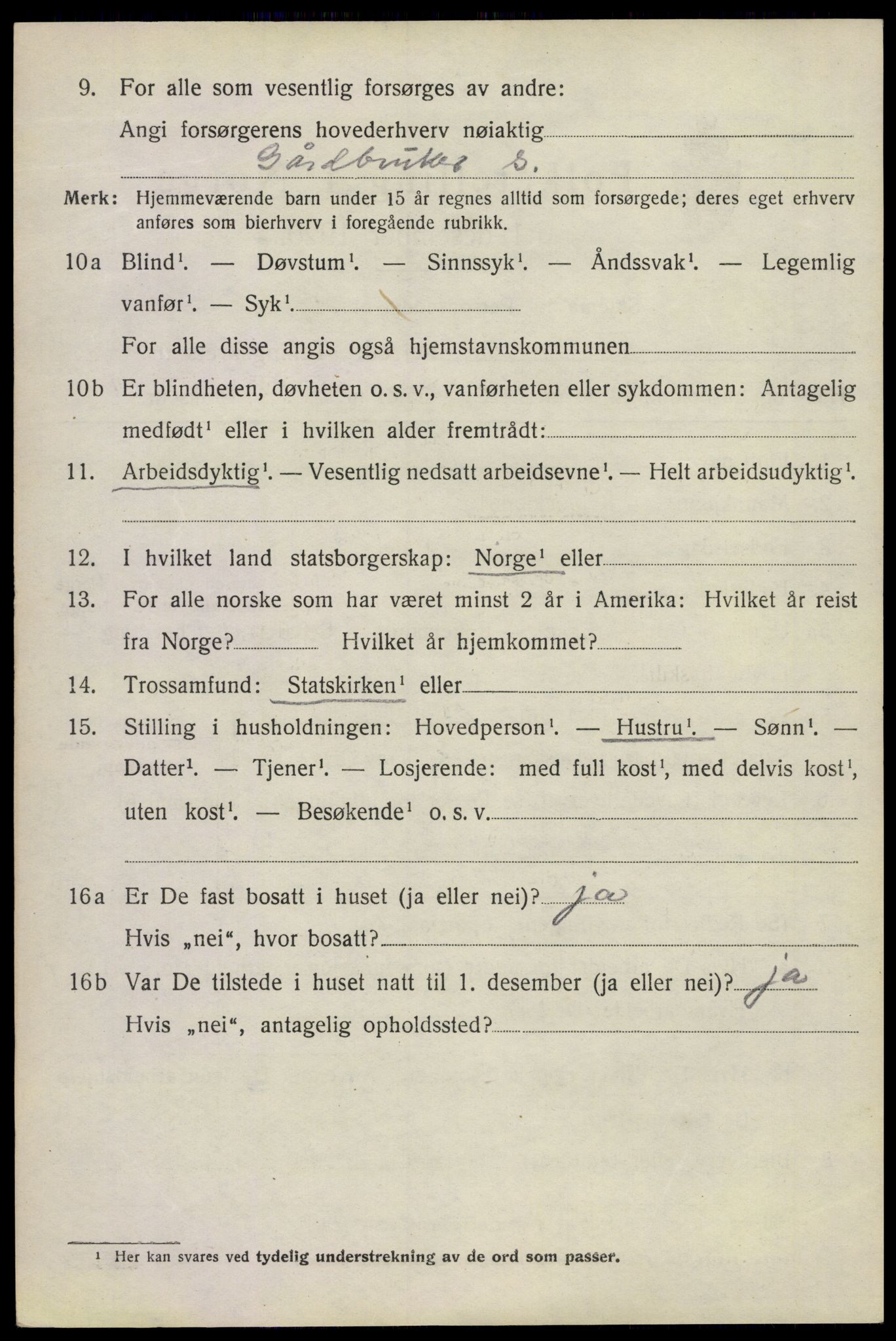 SAKO, 1920 census for Sem, 1920, p. 3562