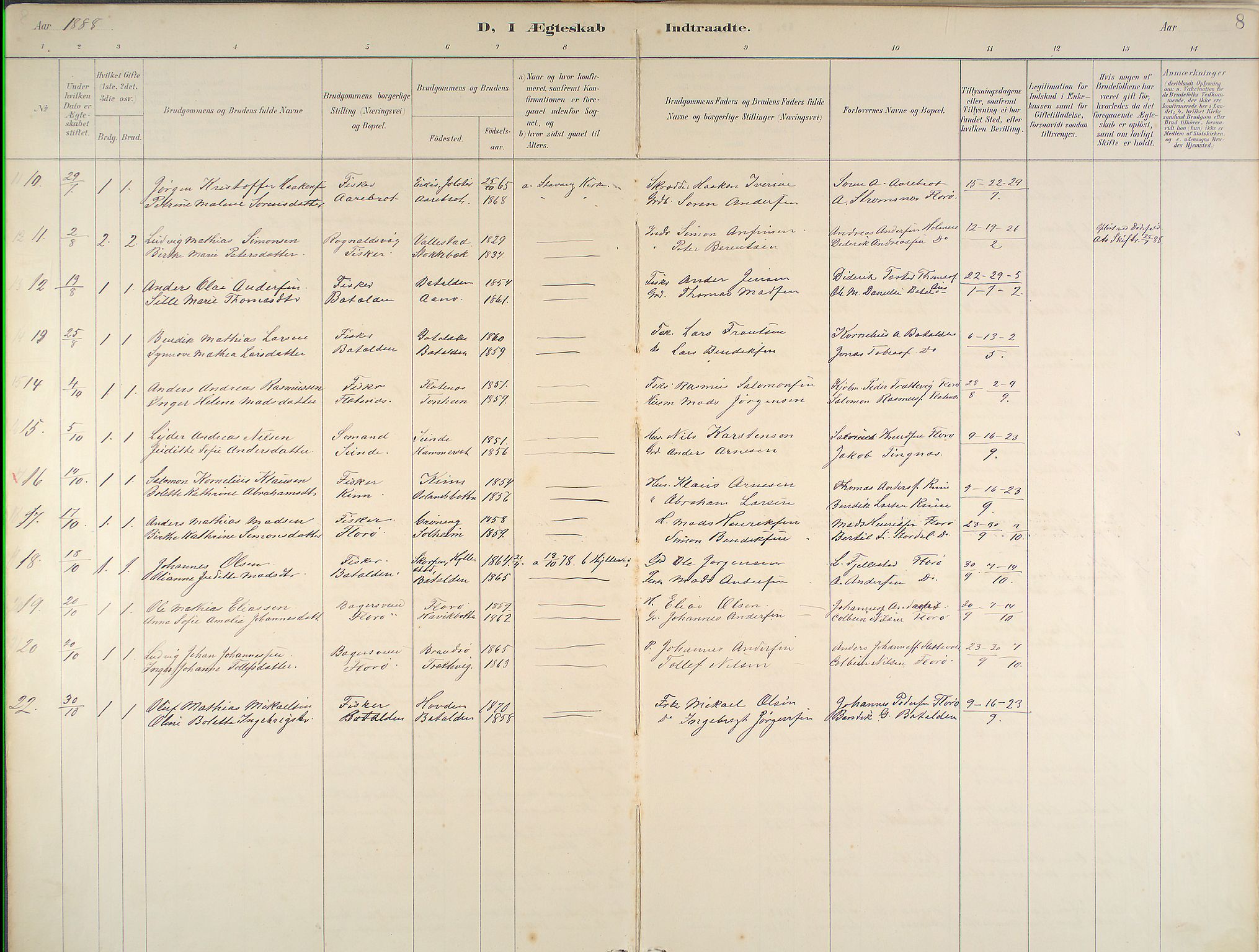 Kinn sokneprestembete, AV/SAB-A-80801/H/Haa/Haab/L0011: Parish register (official) no. B 11, 1886-1936, p. 8