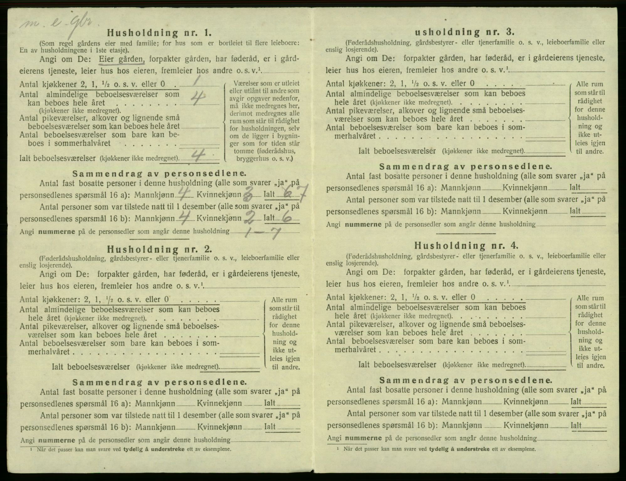 SAB, 1920 census for Fana, 1920, p. 99