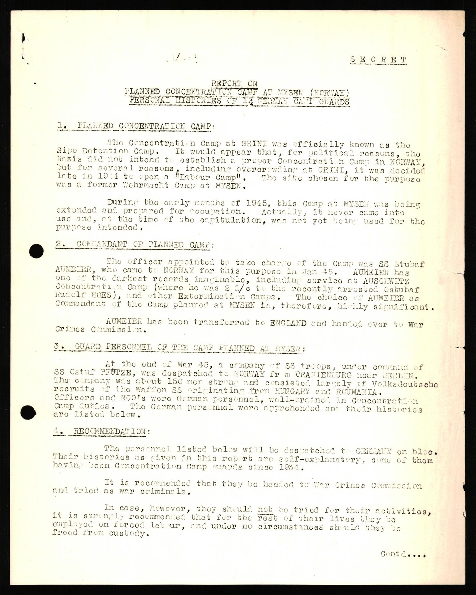 Forsvaret, Forsvarets overkommando II, AV/RA-RAFA-3915/D/Db/L0033: CI Questionaires. Tyske okkupasjonsstyrker i Norge. Tyskere., 1945-1946, p. 32