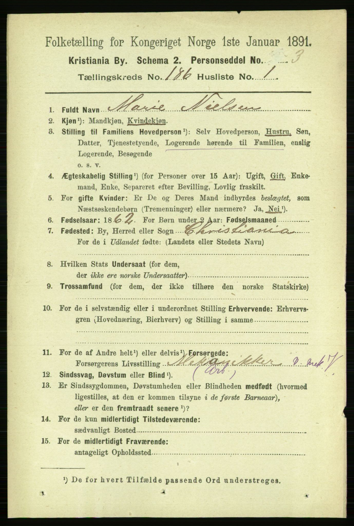 RA, 1891 census for 0301 Kristiania, 1891, p. 111403