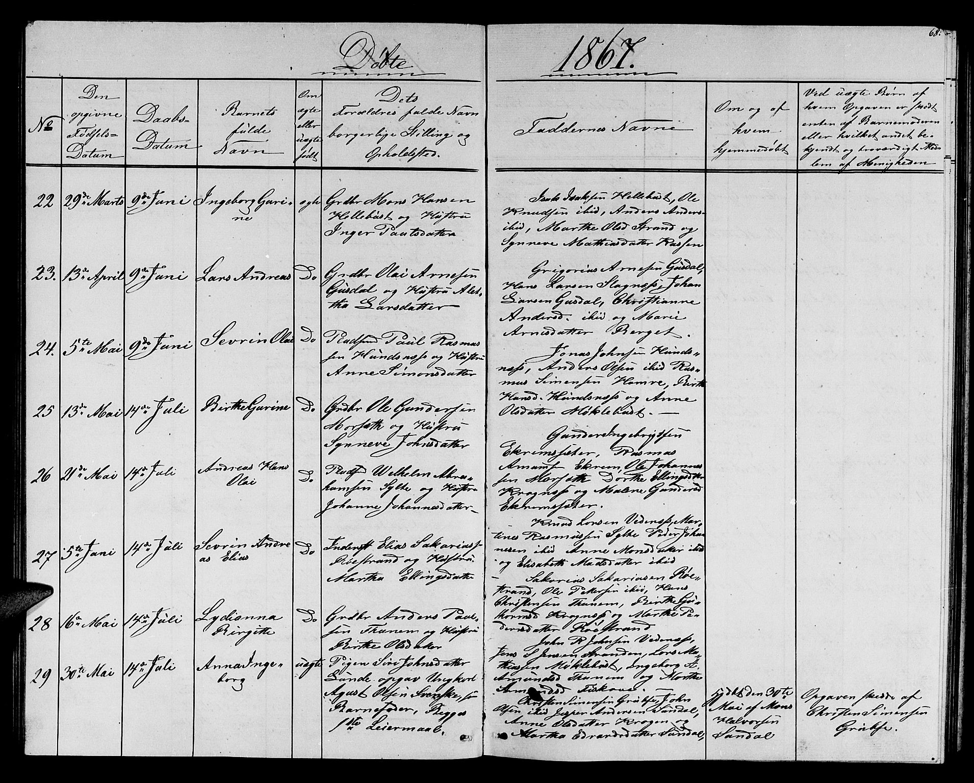 Ministerialprotokoller, klokkerbøker og fødselsregistre - Møre og Romsdal, AV/SAT-A-1454/501/L0015: Parish register (copy) no. 501C01, 1854-1867, p. 68