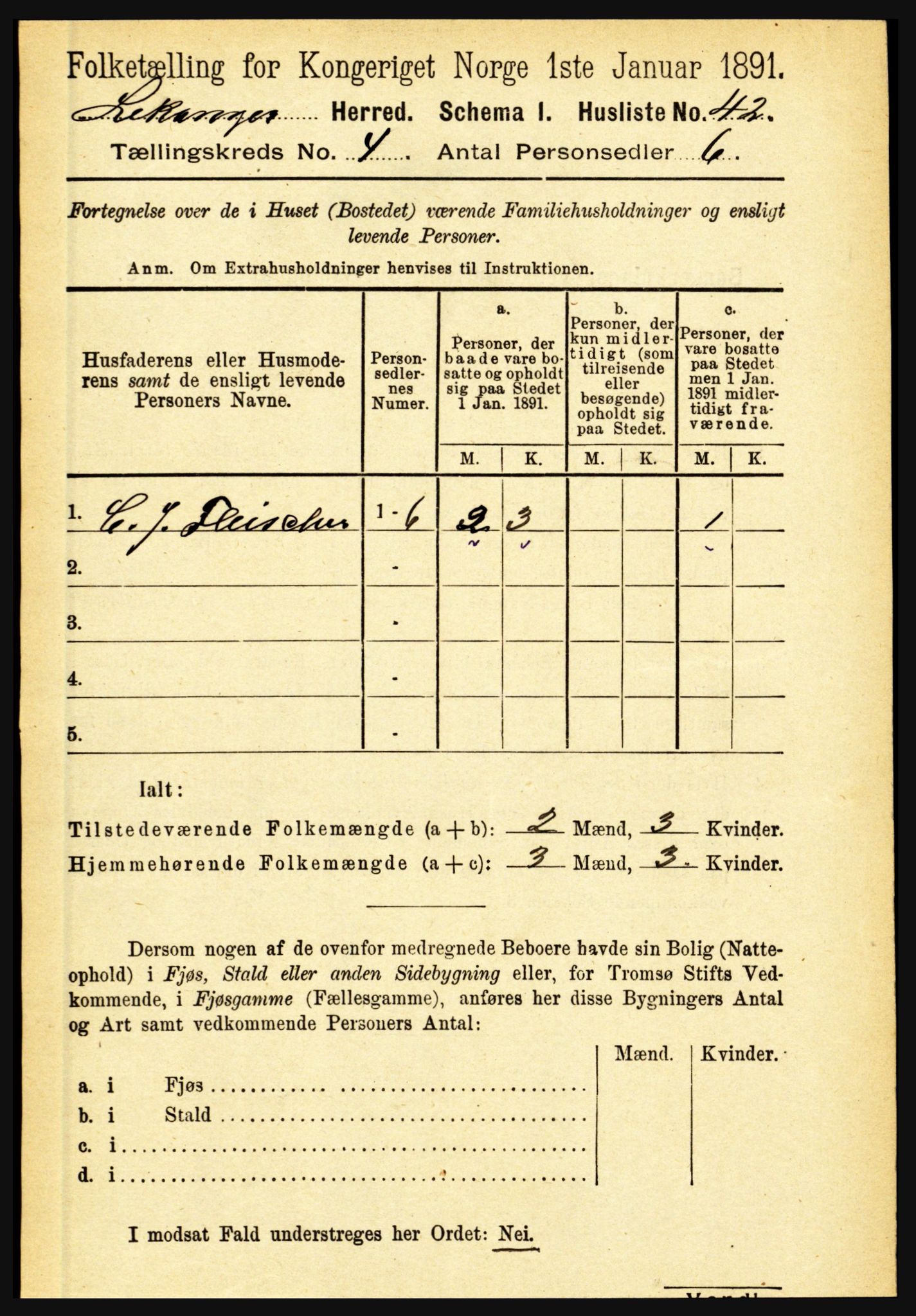 RA, 1891 census for 1419 Leikanger, 1891, p. 563