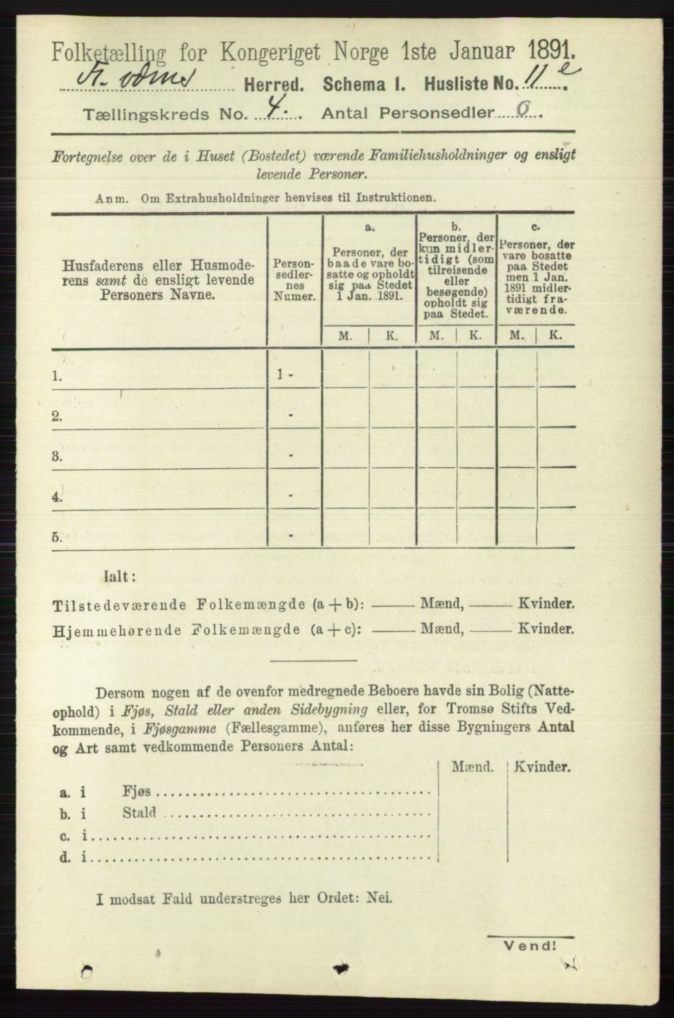 RA, 1891 census for 0798 Fredriksvern, 1891, p. 707