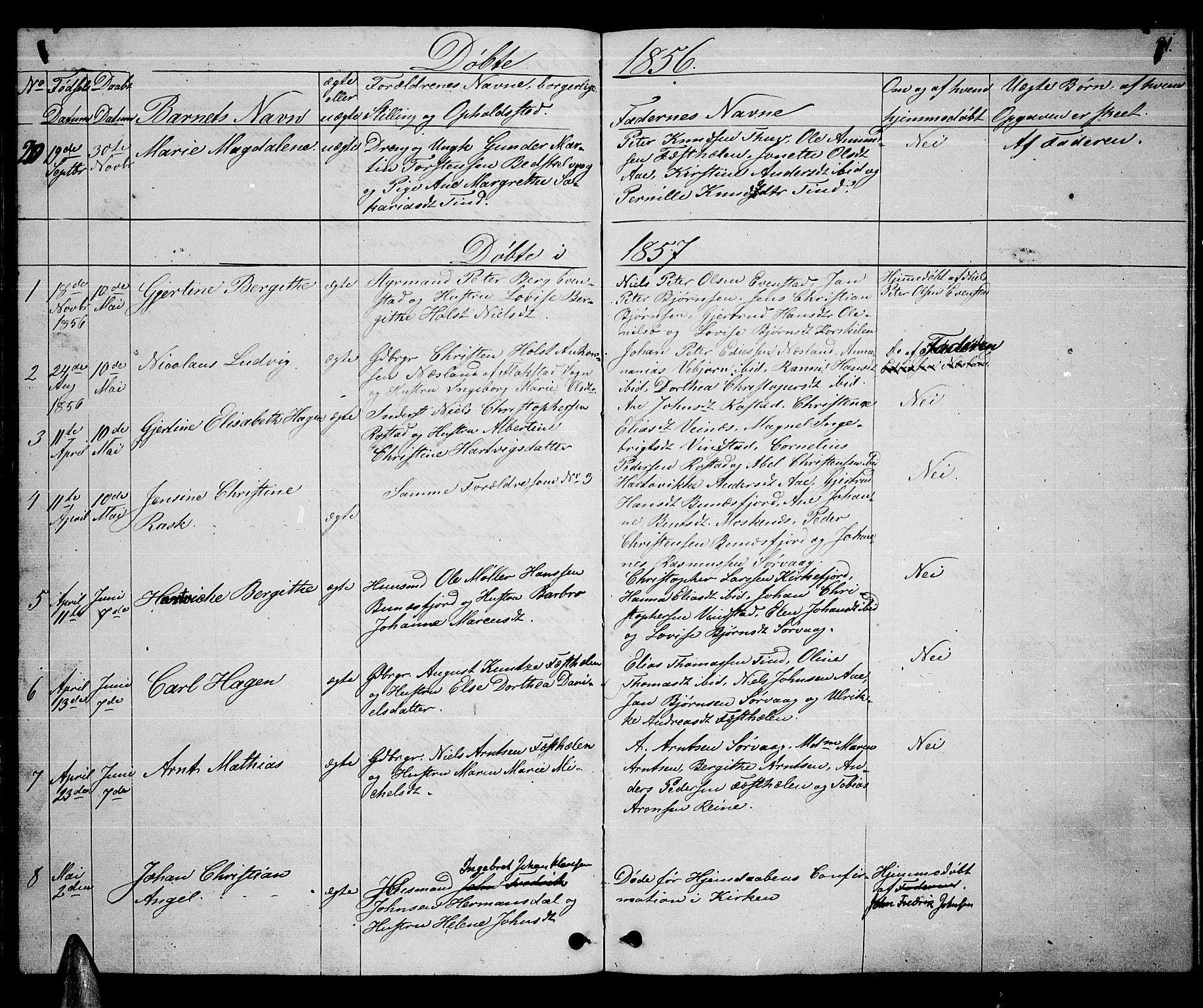 Ministerialprotokoller, klokkerbøker og fødselsregistre - Nordland, AV/SAT-A-1459/886/L1224: Parish register (copy) no. 886C01, 1843-1873, p. 31