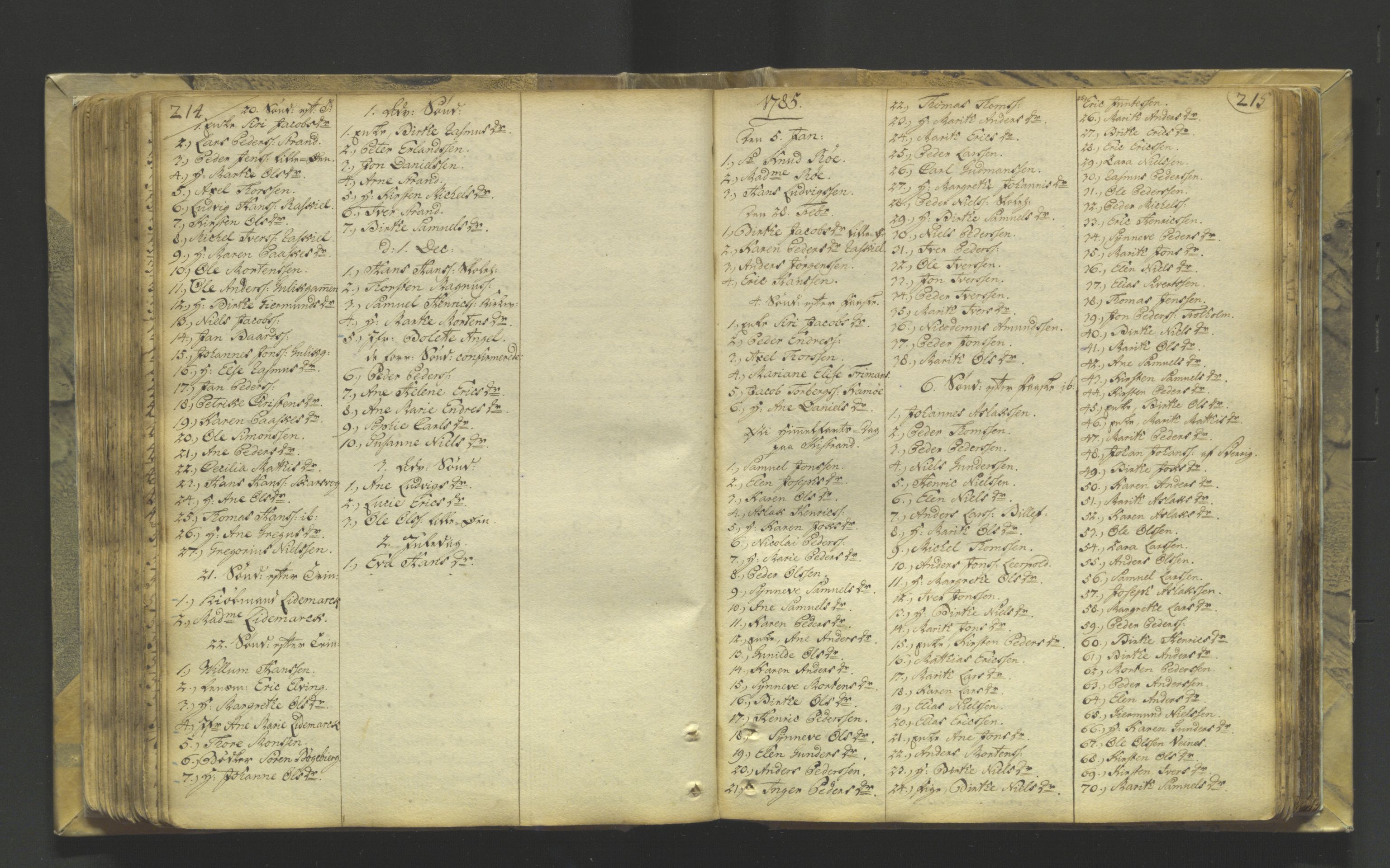 Kistrand/Porsanger sokneprestembete, SATØ/S-1351/H/Ha/L0001.kirke: Parish register (official) no. 1, 1764-1792, p. 214-215