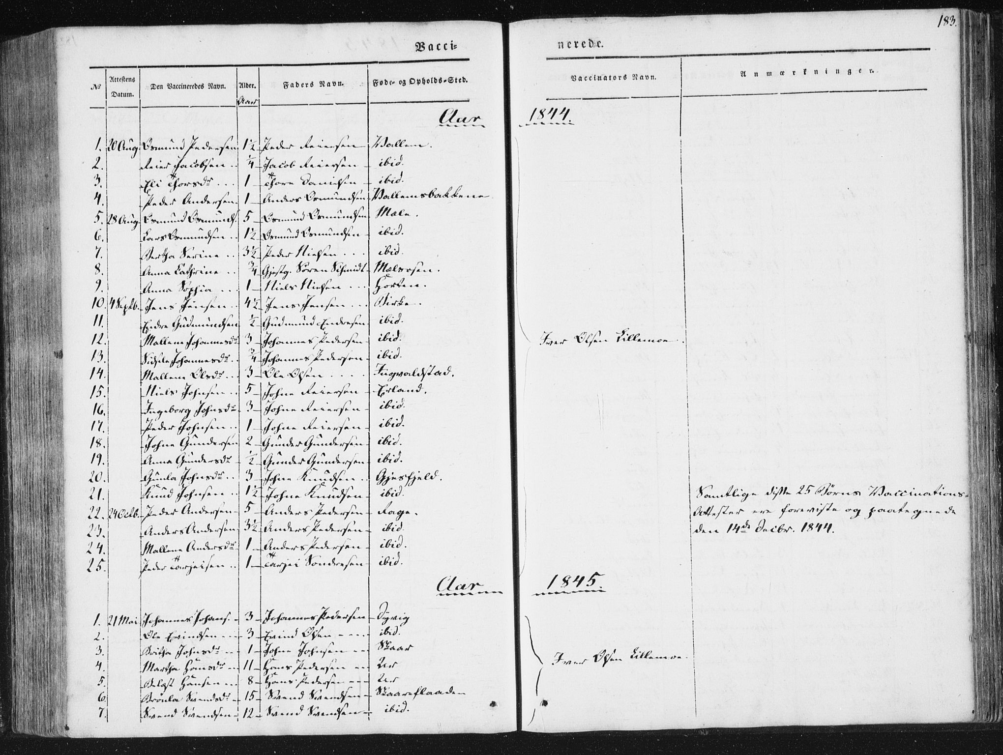 Hjelmeland sokneprestkontor, AV/SAST-A-101843/01/IV/L0008: Parish register (official) no. A 8, 1842-1861, p. 183