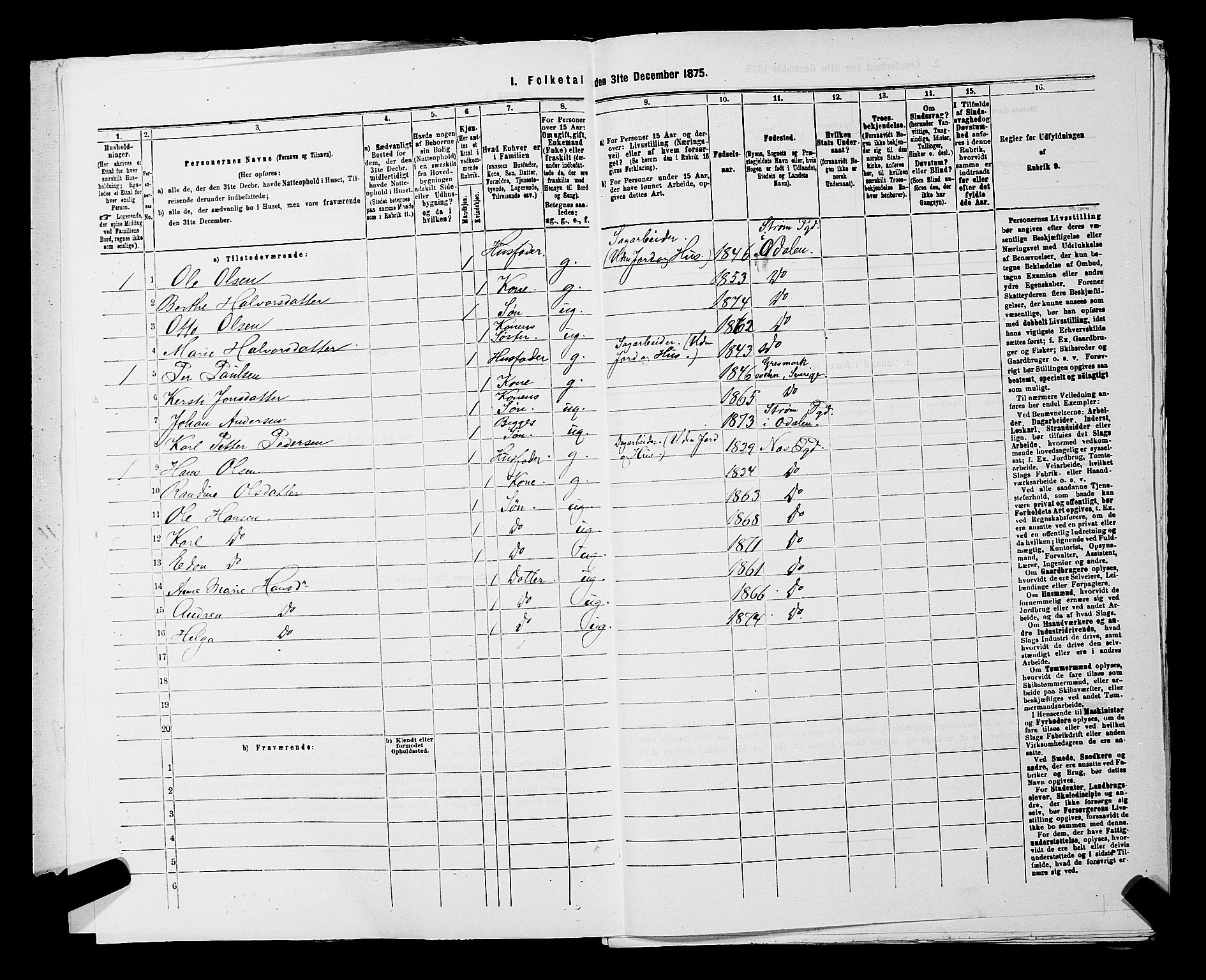 RA, 1875 census for 0236P Nes, 1875, p. 1686