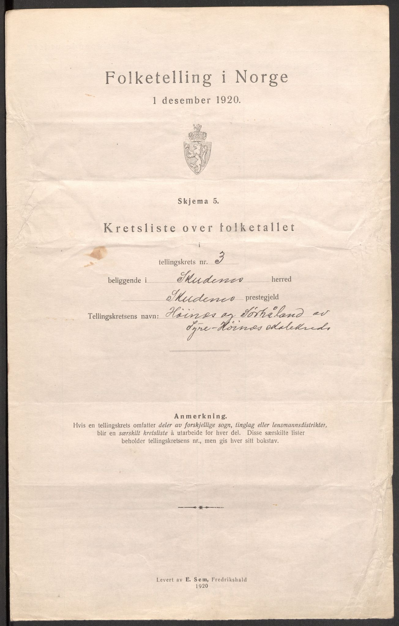 SAST, 1920 census for Skudenes, 1920, p. 15