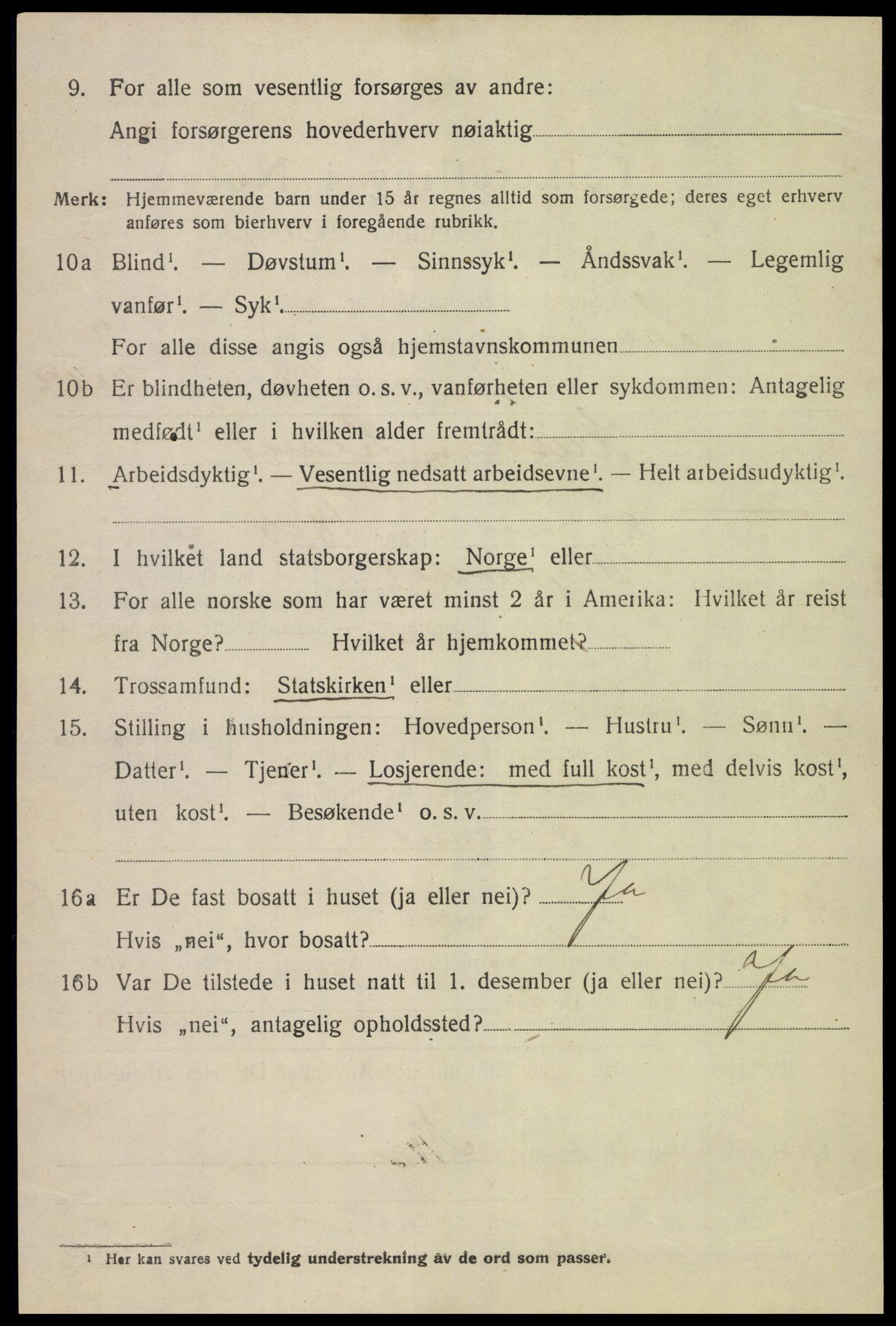 SAK, 1920 census for Landvik, 1920, p. 3197