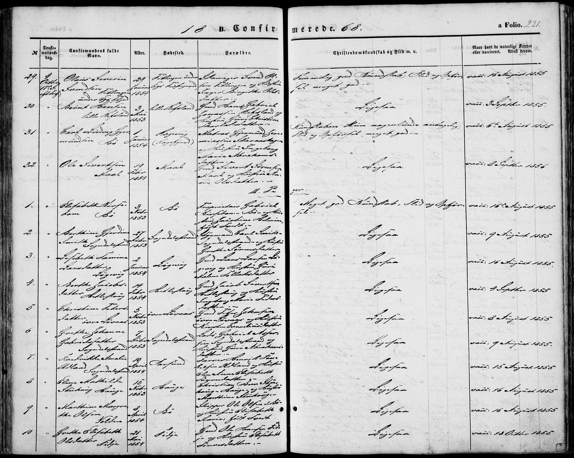 Sokndal sokneprestkontor, AV/SAST-A-101808: Parish register (official) no. A 9, 1857-1874, p. 221