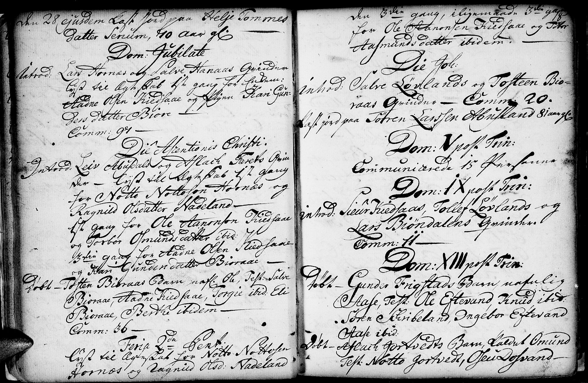 Evje sokneprestkontor, SAK/1111-0008/F/Fa/Fab/L0002: Parish register (official) no. A 2, 1765-1816, p. 18