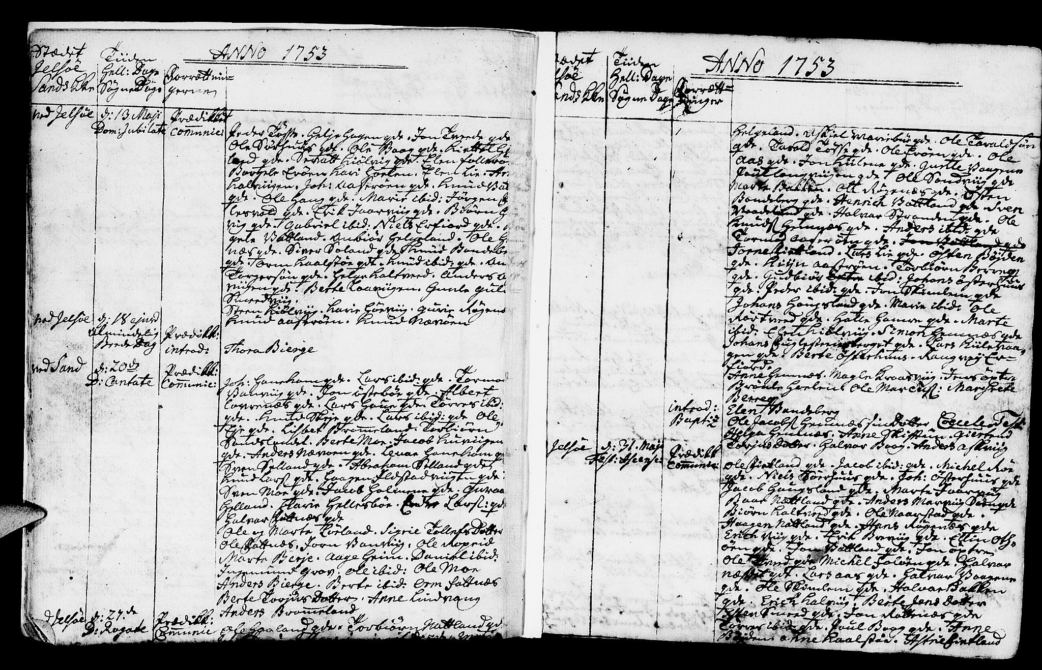 Jelsa sokneprestkontor, AV/SAST-A-101842/01/IV: Parish register (official) no. A 2, 1753-1767