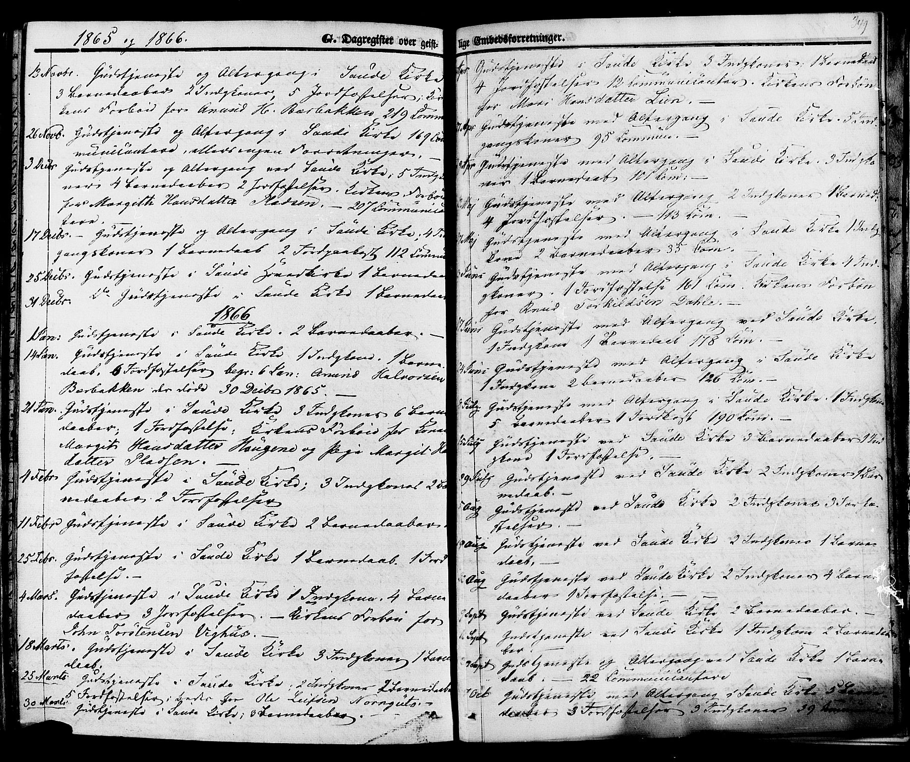 Sauherad kirkebøker, SAKO/A-298/F/Fa/L0007: Parish register (official) no. I 7, 1851-1873, p. 349