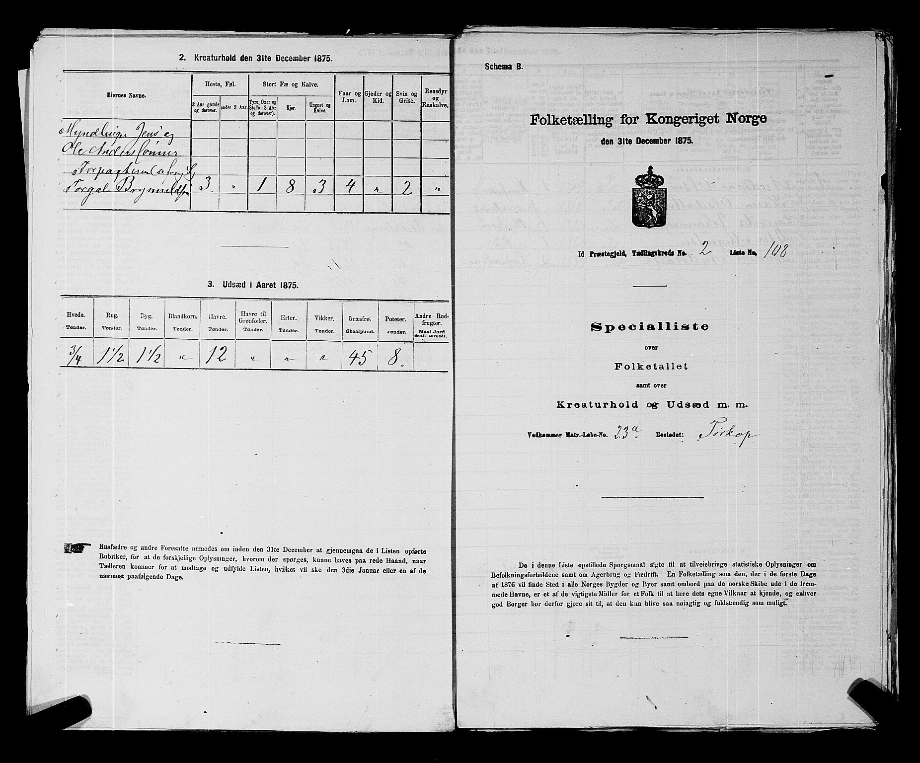 RA, 1875 census for 0117P Idd, 1875, p. 178
