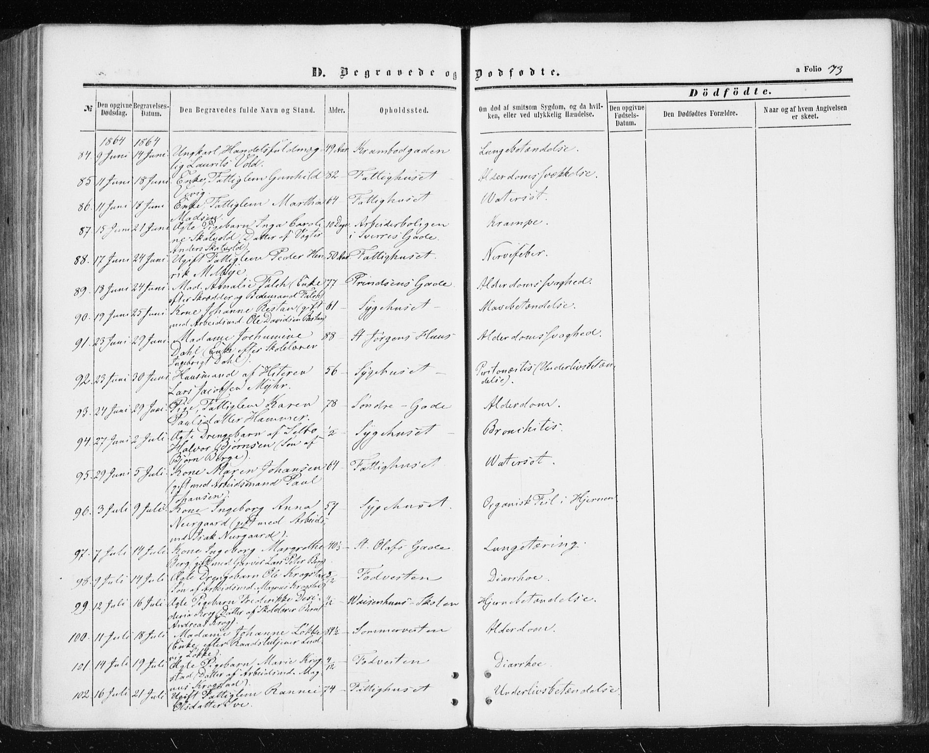 Ministerialprotokoller, klokkerbøker og fødselsregistre - Sør-Trøndelag, AV/SAT-A-1456/601/L0053: Parish register (official) no. 601A21, 1857-1865, p. 73