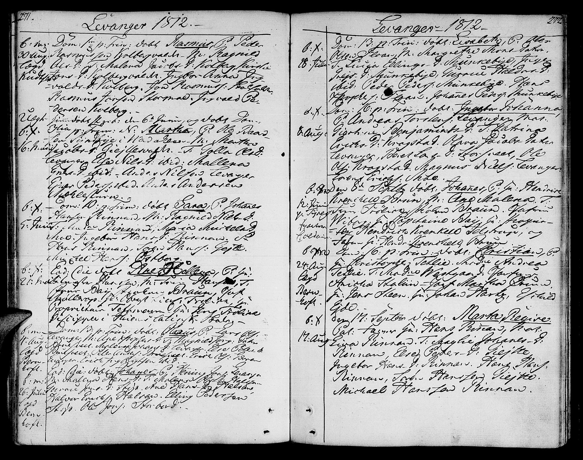 Ministerialprotokoller, klokkerbøker og fødselsregistre - Nord-Trøndelag, SAT/A-1458/717/L0145: Parish register (official) no. 717A03 /3, 1810-1815, p. 271-272
