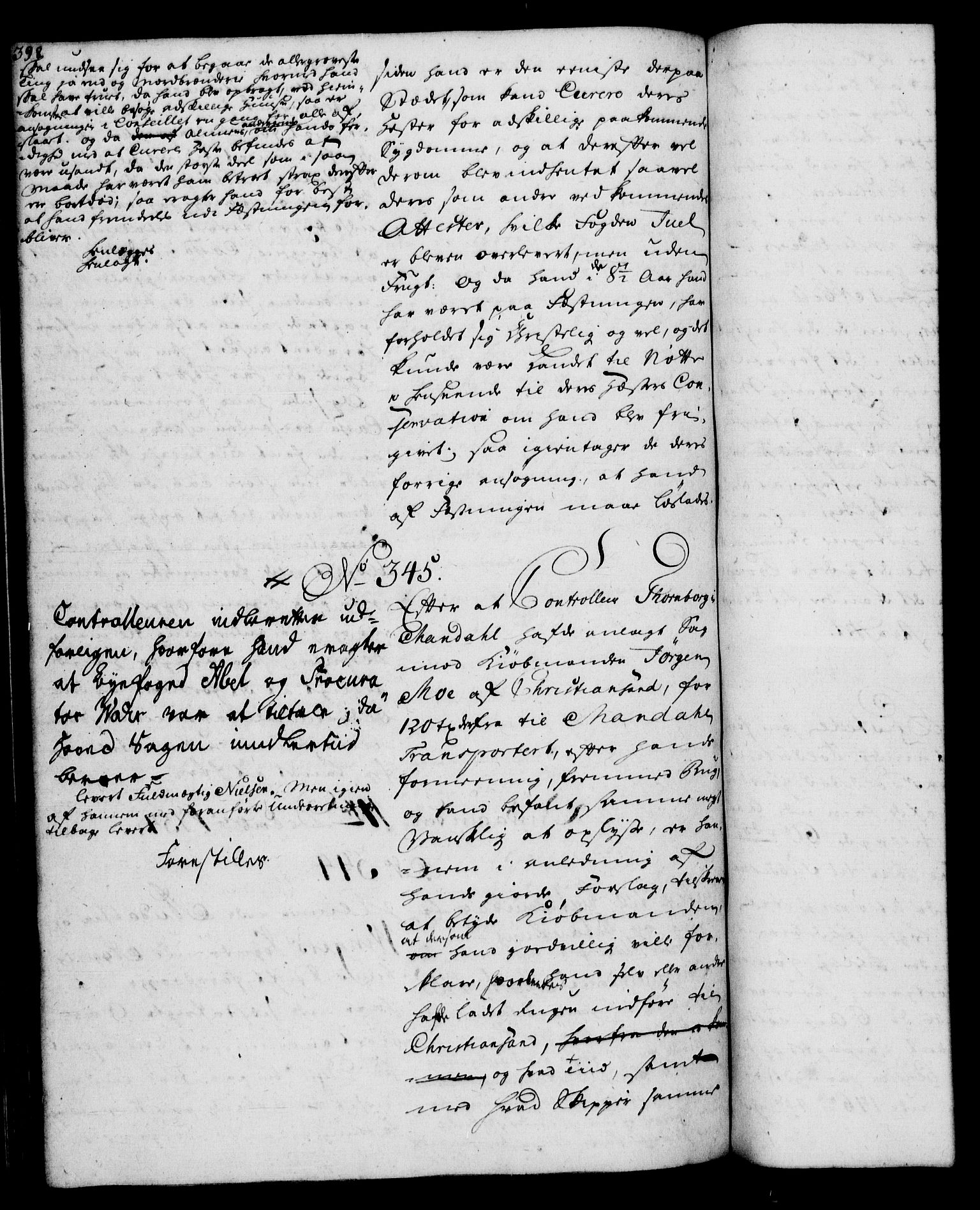 Rentekammeret, Kammerkanselliet, RA/EA-3111/G/Gh/Gha/L0032: Norsk ekstraktmemorialprotokoll (merket RK 53.77), 1753-1755, p. 398