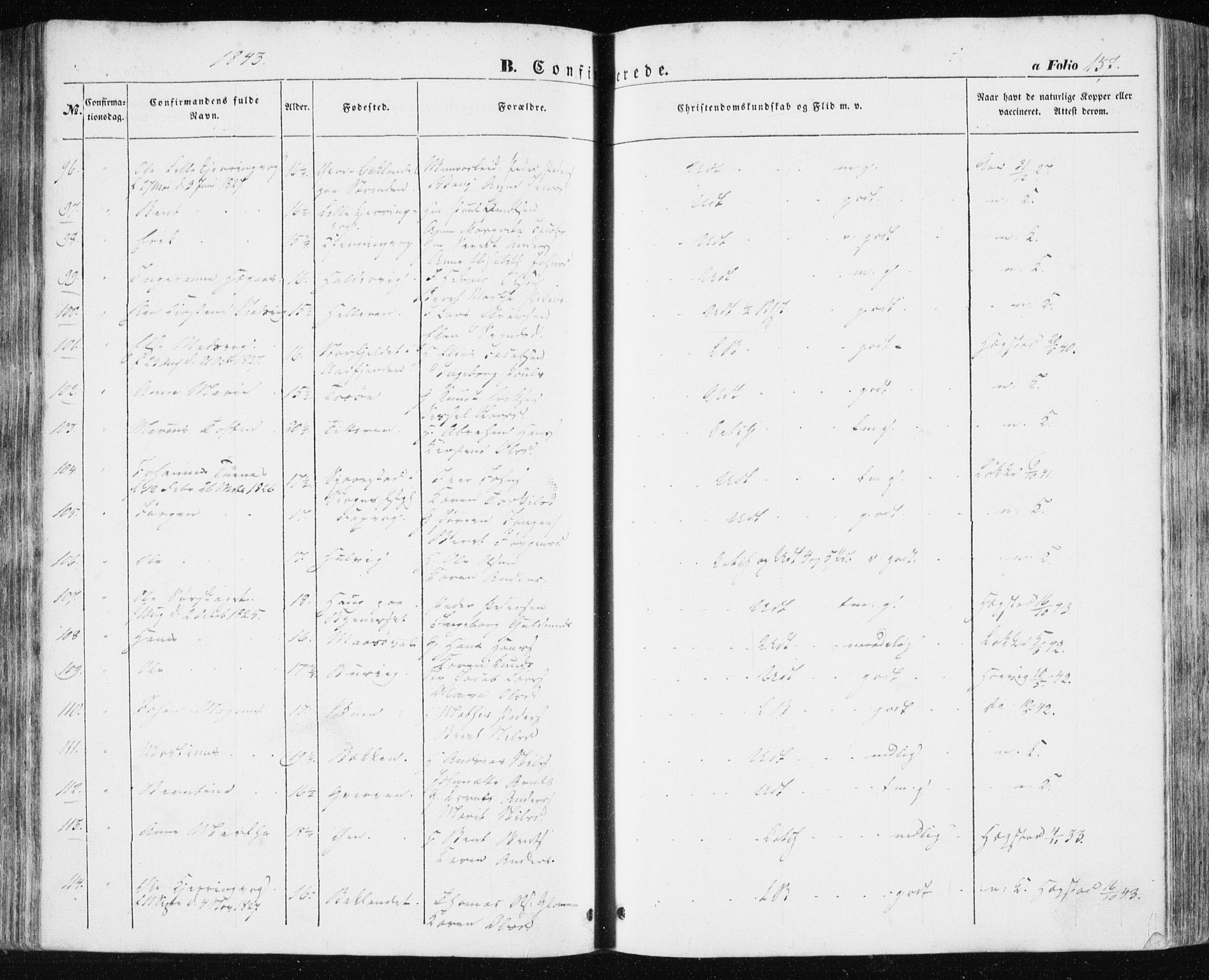 Ministerialprotokoller, klokkerbøker og fødselsregistre - Sør-Trøndelag, SAT/A-1456/634/L0529: Parish register (official) no. 634A05, 1843-1851, p. 157