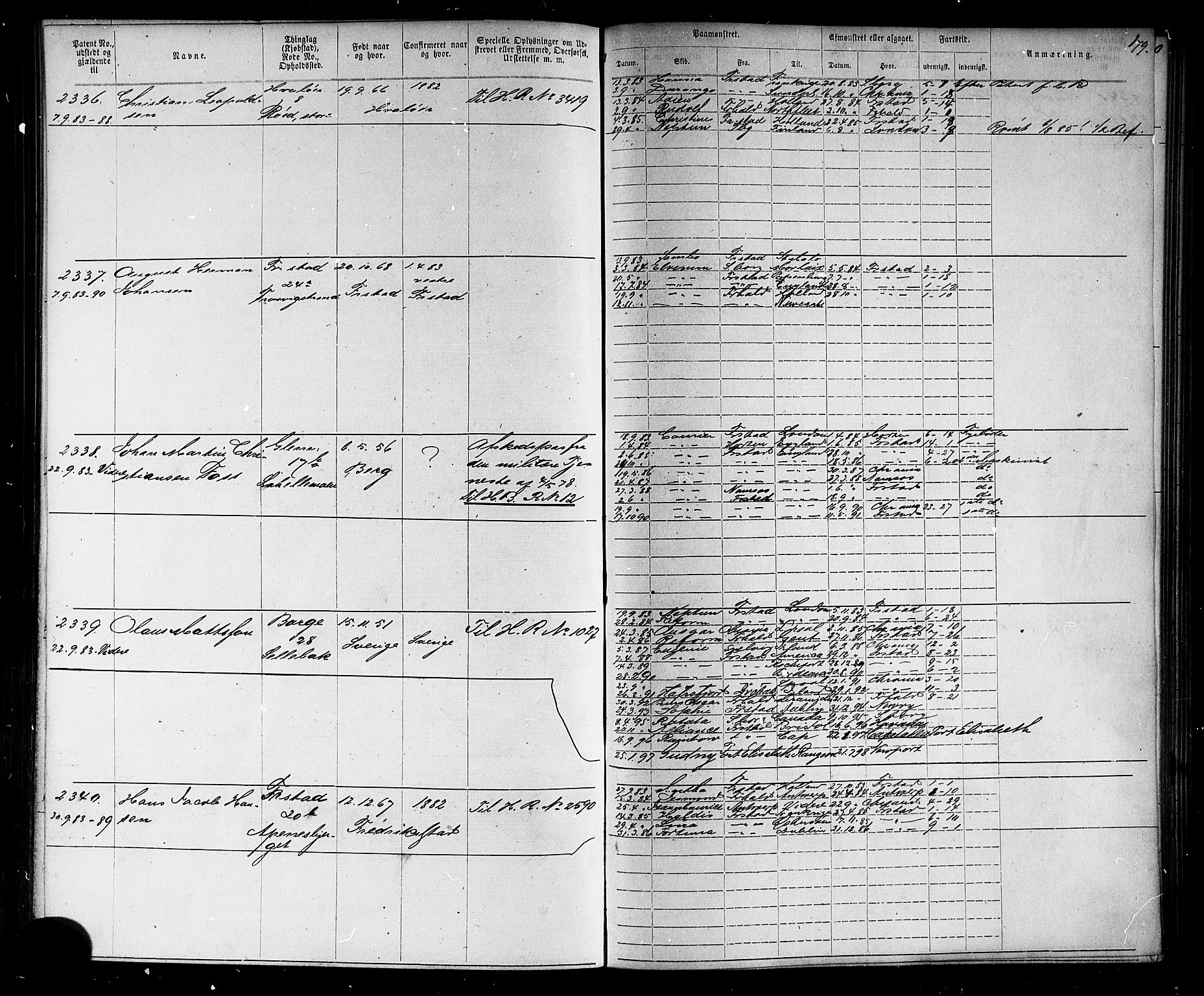 Fredrikstad mønstringskontor, AV/SAO-A-10569b/F/Fc/Fca/L0004: Annotasjonsrulle, 1885-1893, p. 183