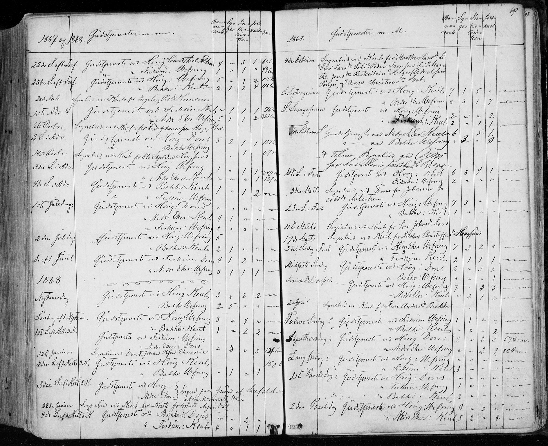 Eiker kirkebøker, AV/SAKO-A-4/F/Fa/L0016: Parish register (official) no. I 16, 1860-1868, p. 693