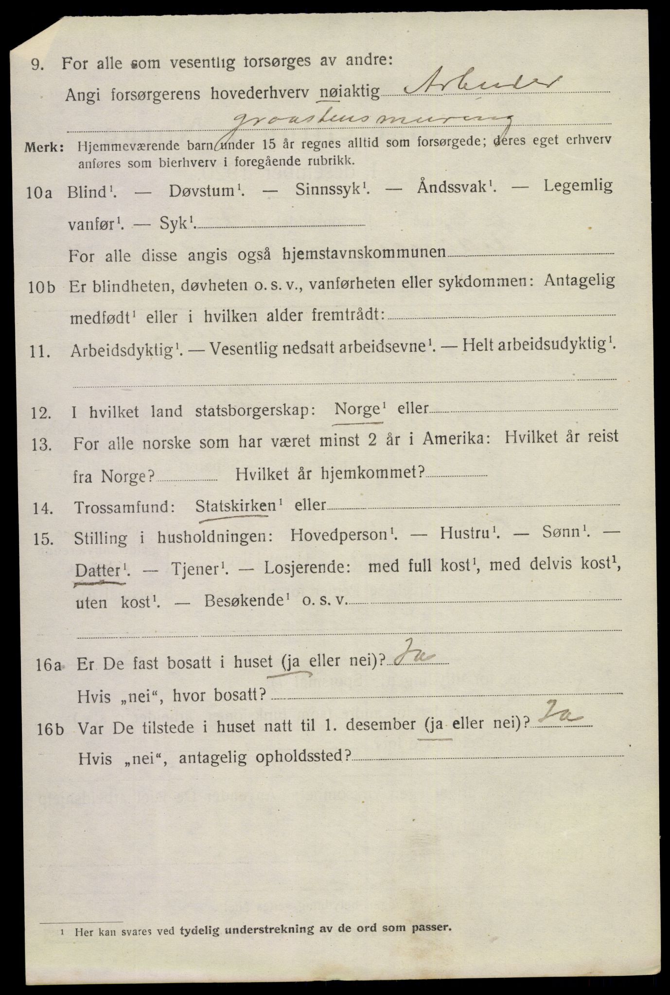 SAKO, 1920 census for Eidanger, 1920, p. 4099
