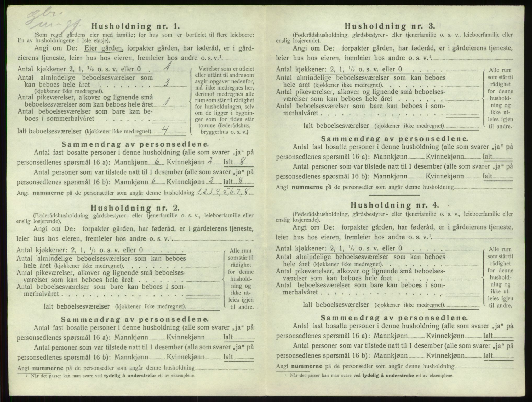 SAB, 1920 census for Sogndal, 1920, p. 227