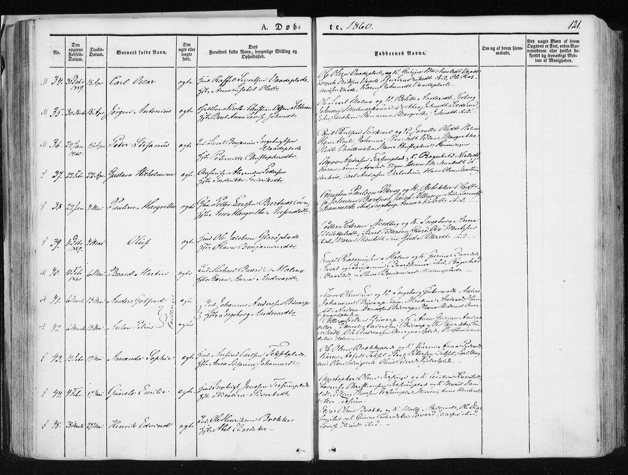 Ministerialprotokoller, klokkerbøker og fødselsregistre - Nord-Trøndelag, SAT/A-1458/741/L0393: Parish register (official) no. 741A07, 1849-1863, p. 121