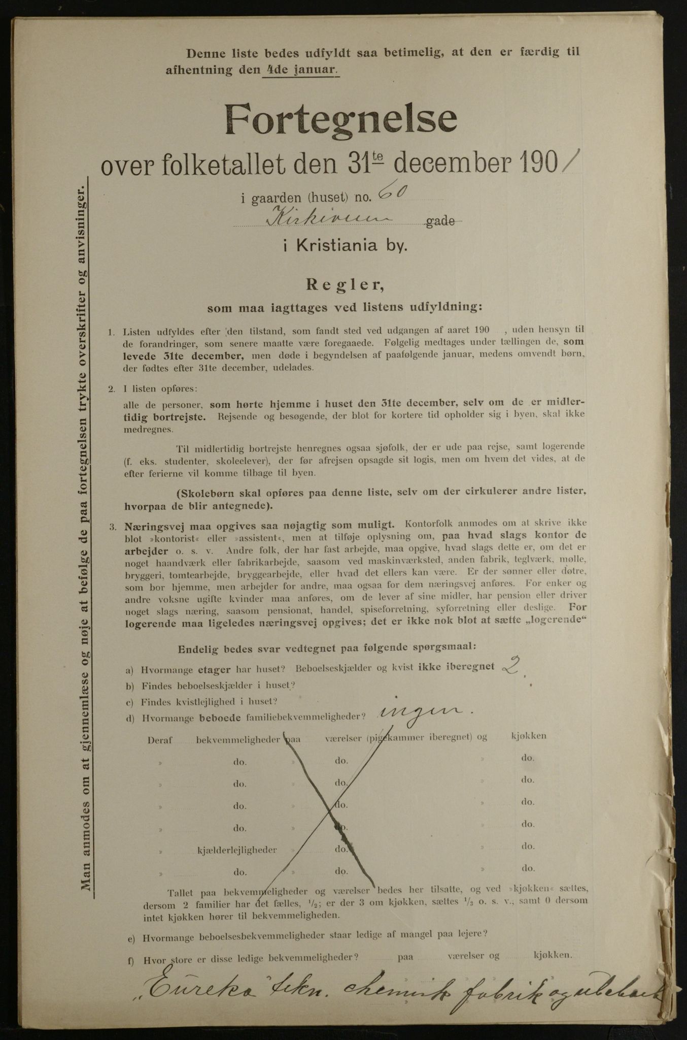 OBA, Municipal Census 1901 for Kristiania, 1901, p. 7932