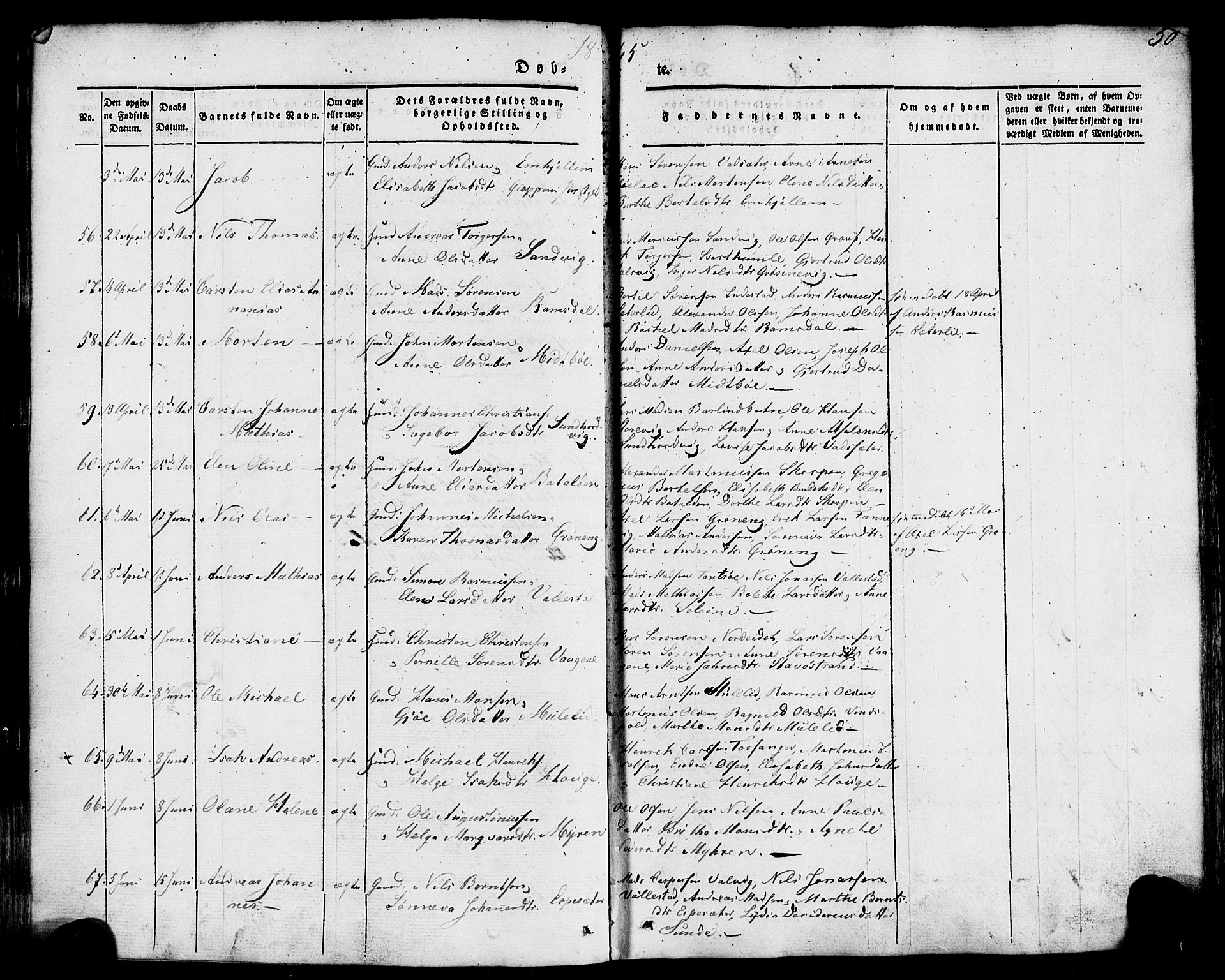 Kinn sokneprestembete, AV/SAB-A-80801/H/Haa/Haaa/L0005: Parish register (official) no. A 5, 1841-1857, p. 50