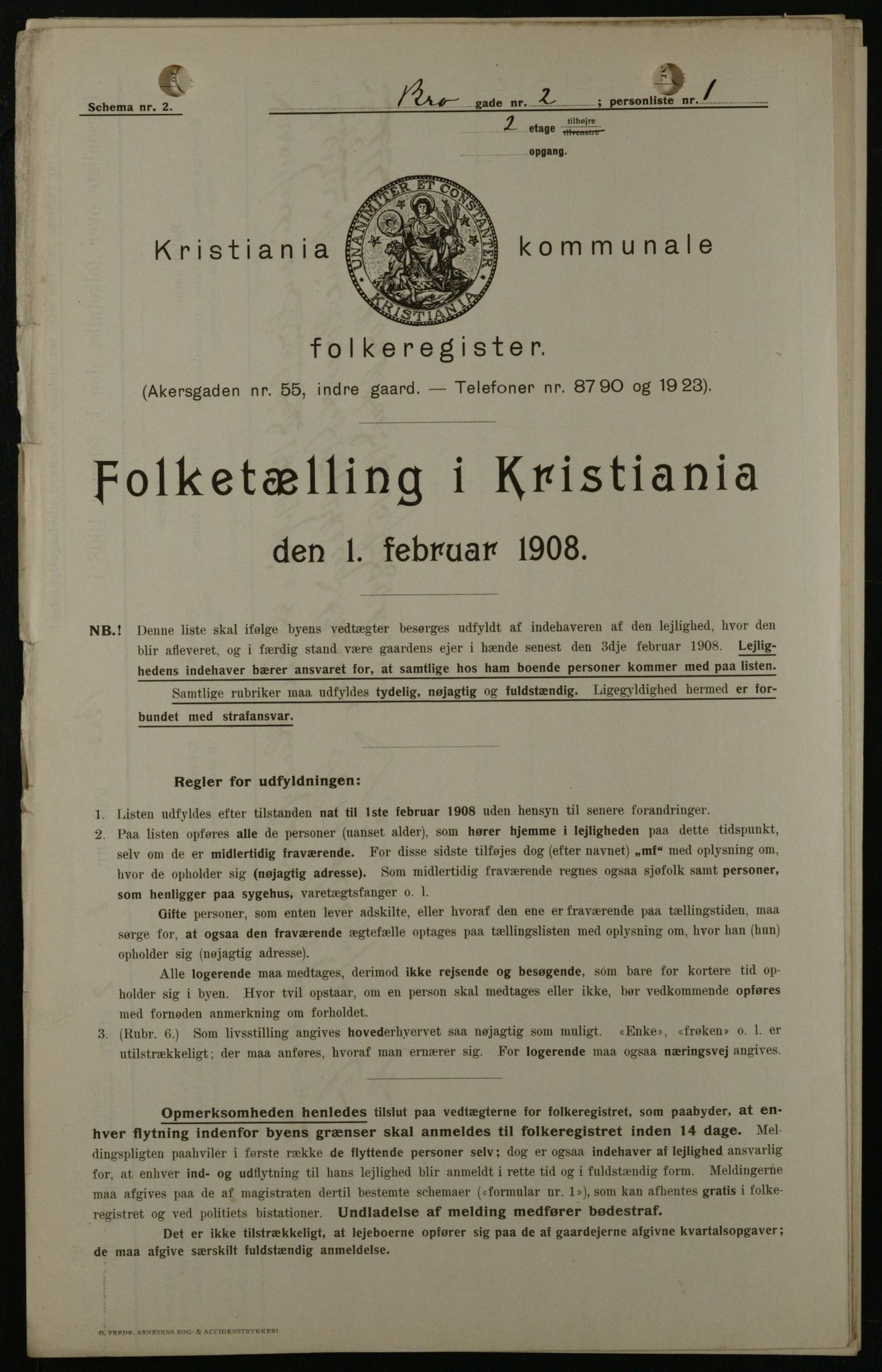 OBA, Municipal Census 1908 for Kristiania, 1908, p. 9247