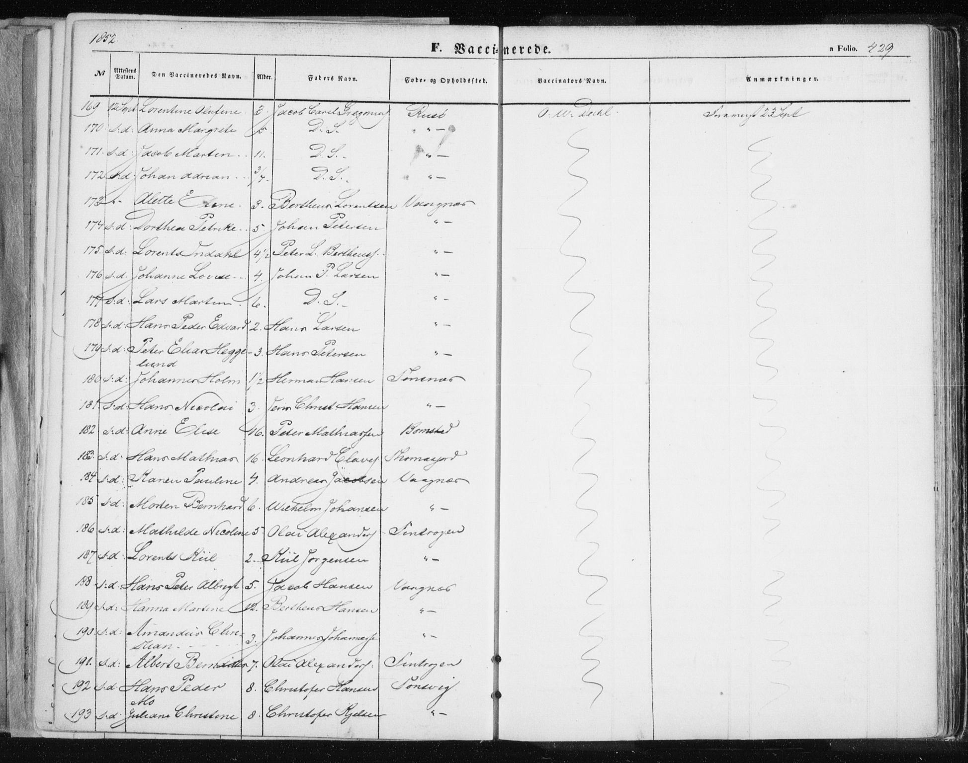 Tromsø sokneprestkontor/stiftsprosti/domprosti, AV/SATØ-S-1343/G/Ga/L0010kirke: Parish register (official) no. 10, 1848-1855, p. 429