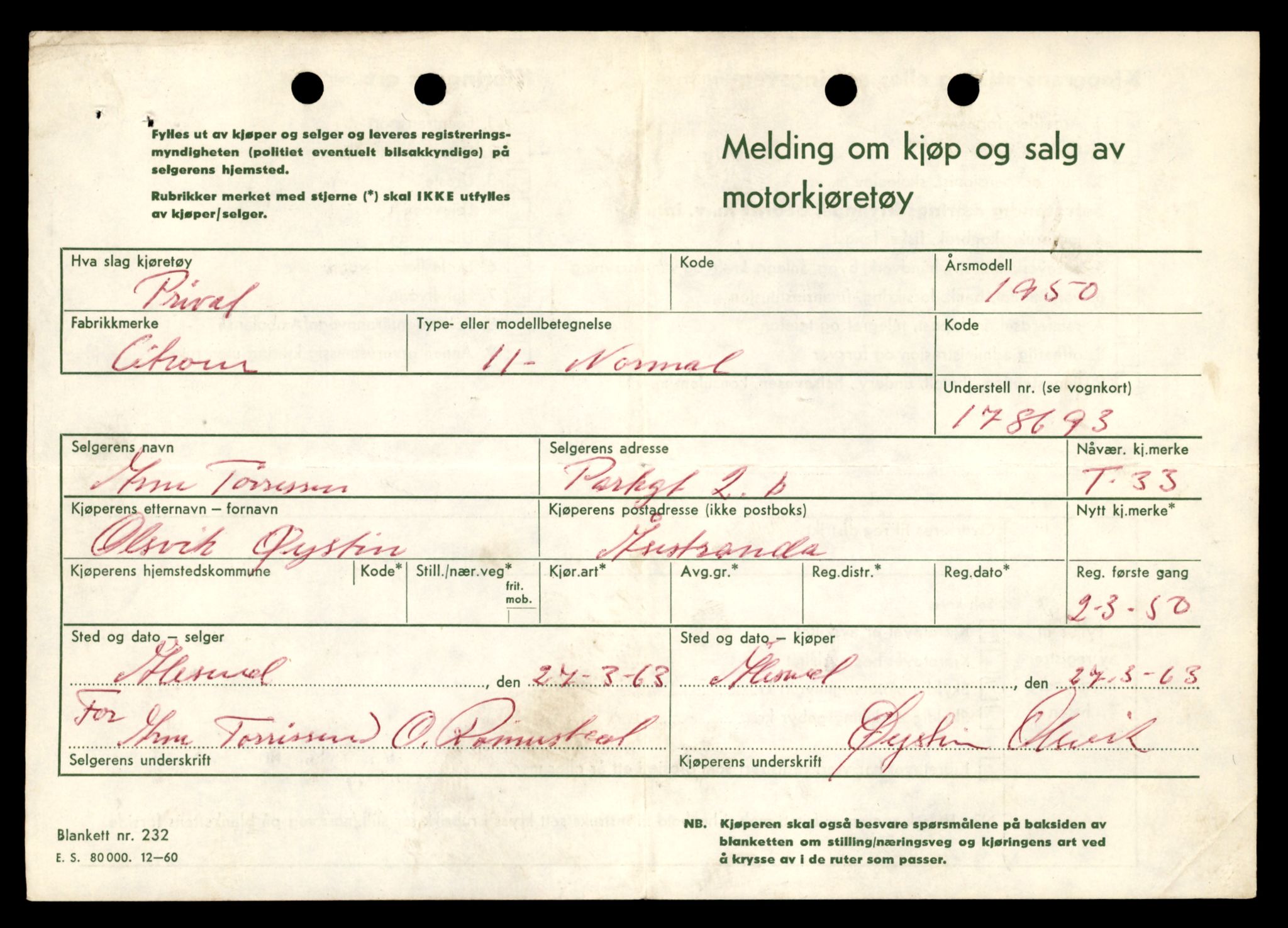 Møre og Romsdal vegkontor - Ålesund trafikkstasjon, AV/SAT-A-4099/F/Fe/L0001: Registreringskort for kjøretøy T 3 - T 127, 1927-1998, p. 721