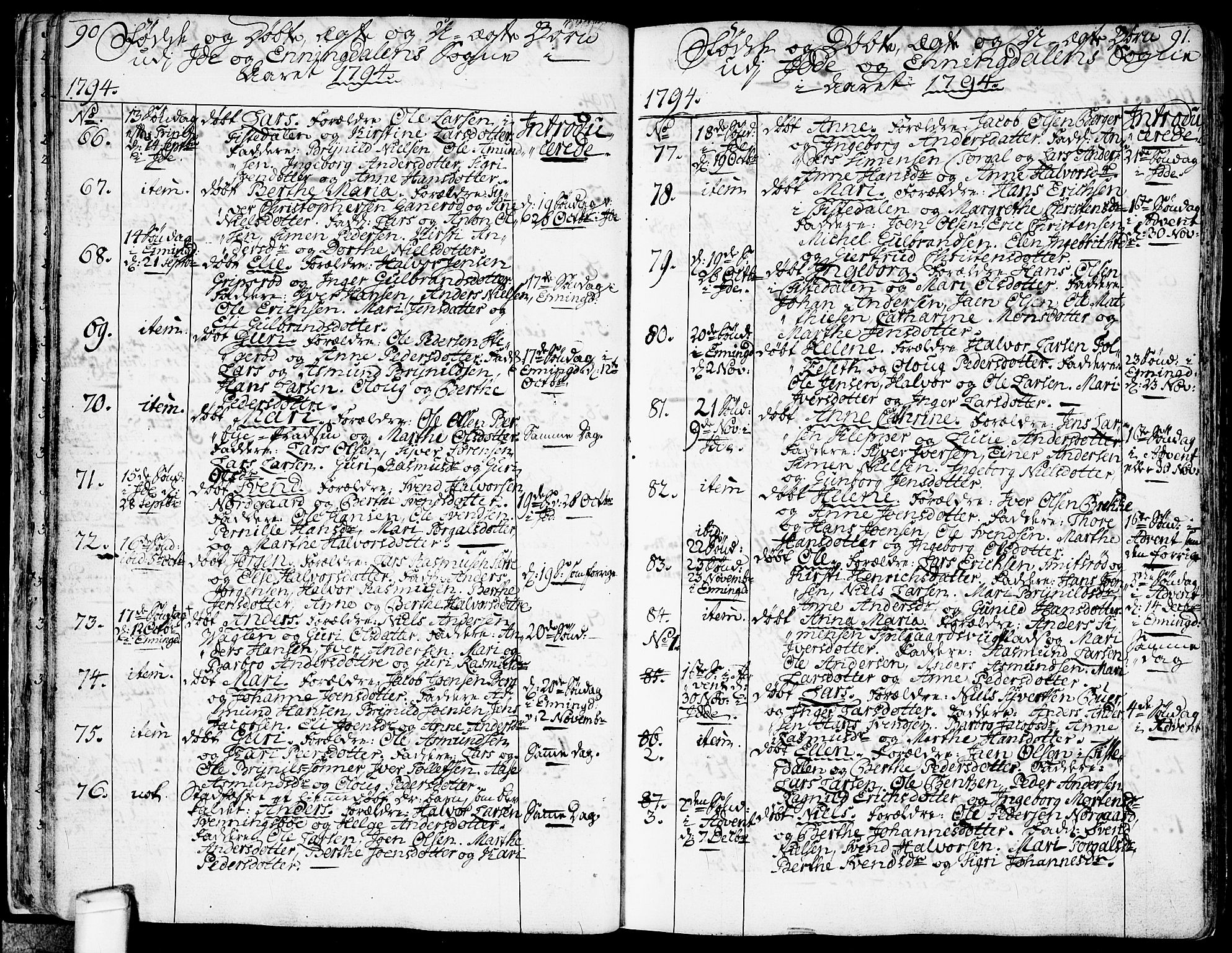 Idd prestekontor Kirkebøker, SAO/A-10911/F/Fc/L0001: Parish register (official) no. III 1, 1770-1814, p. 90-91