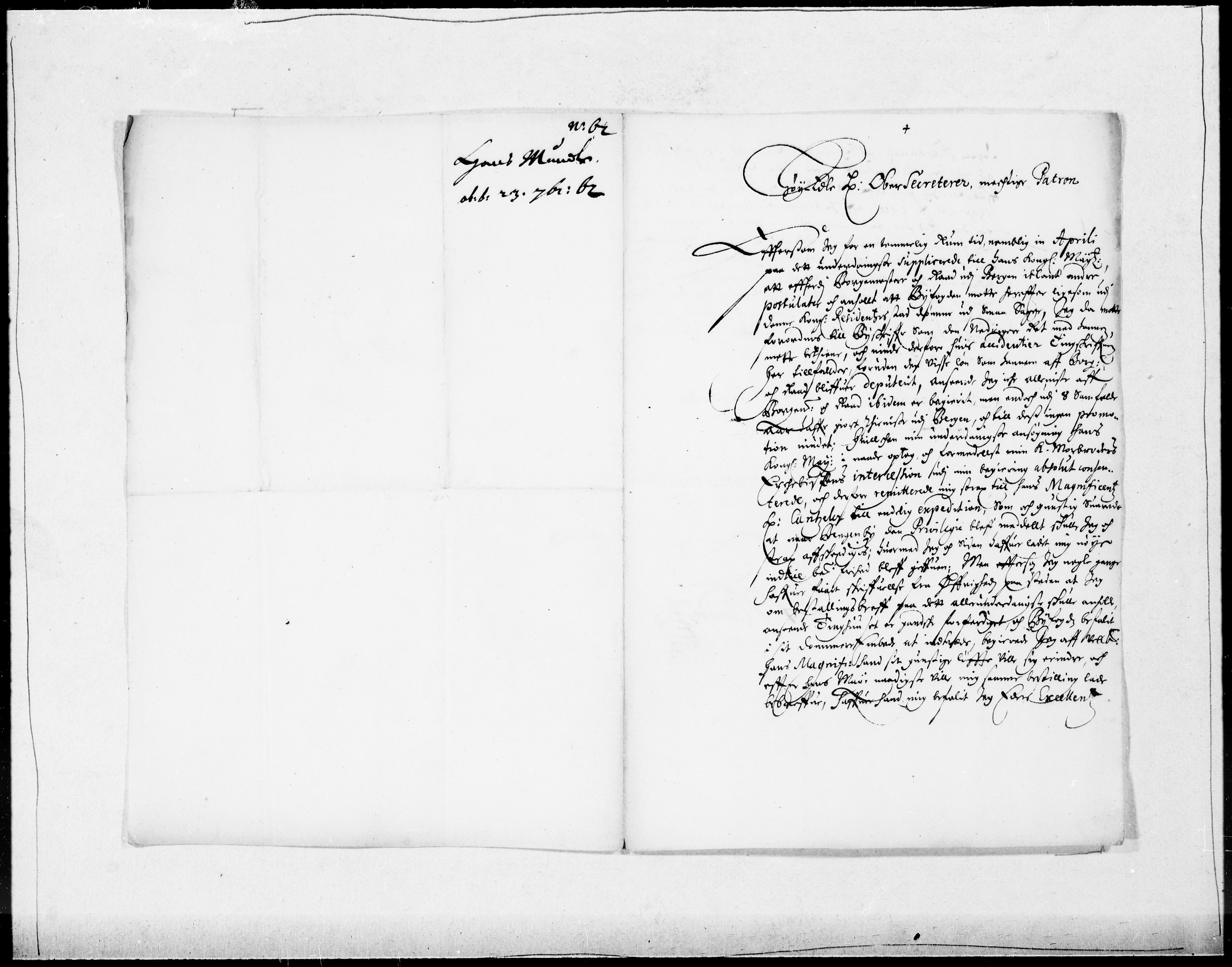 Danske Kanselli 1572-1799, RA/EA-3023/F/Fc/Fcc/Fcca/L0023: Norske innlegg 1572-1799, 1662-1664, p. 1