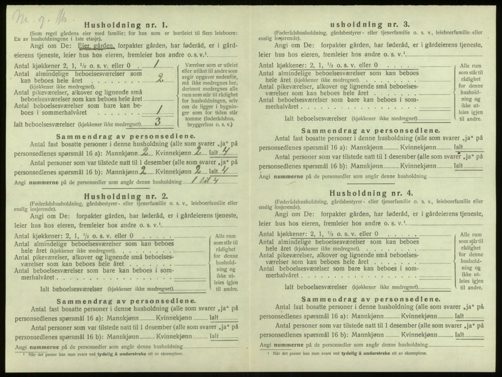 SAB, 1920 census for Alversund, 1920, p. 538